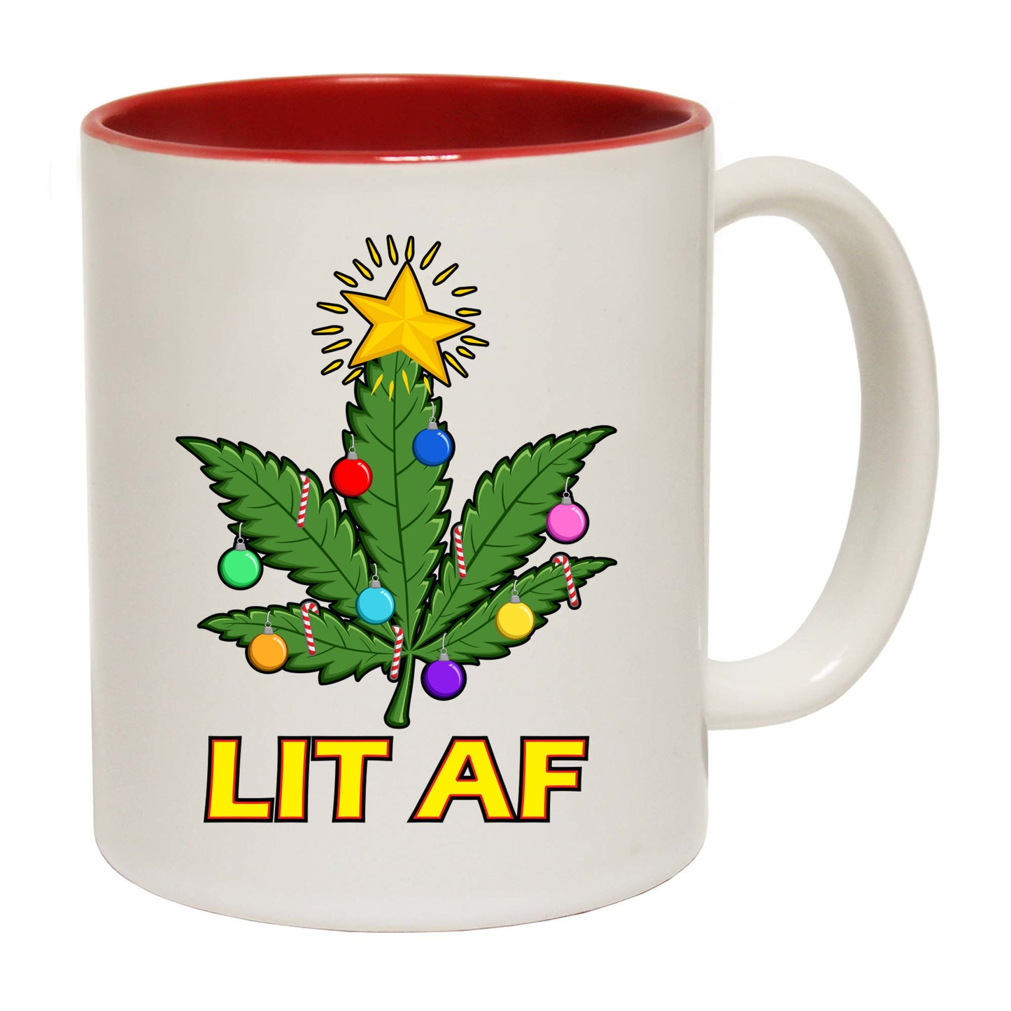 Chrismas Lit Af - Funny Coffee Mug