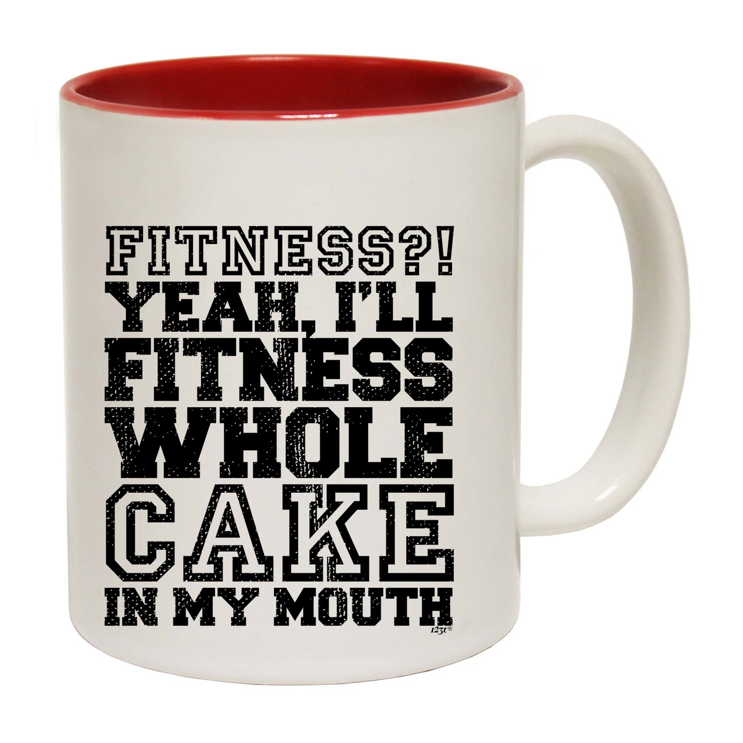 Fitness Whole Cake In My Mouth - Funny Coffee Mug