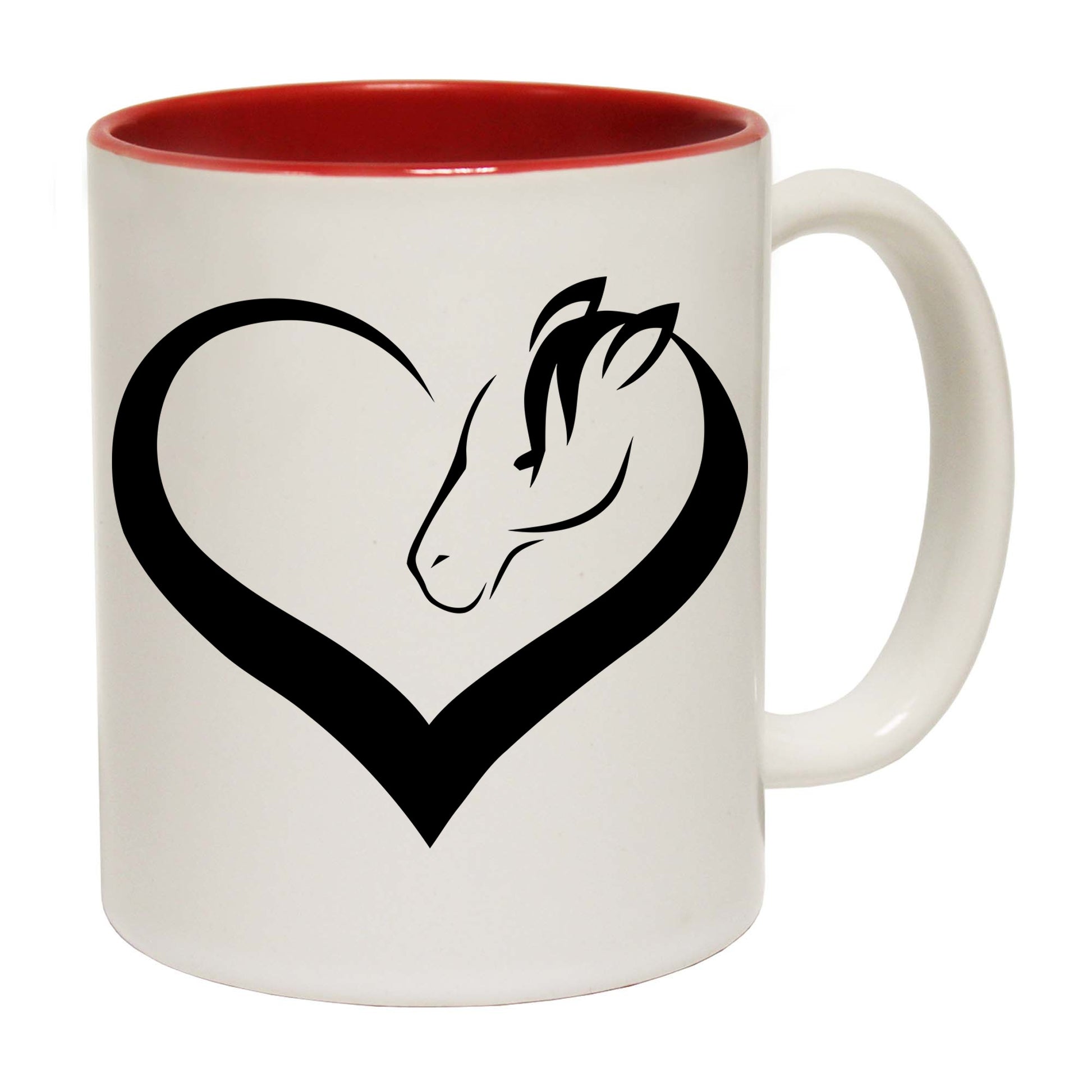 Heart Horse Love Horses Pony - Funny Coffee Mug