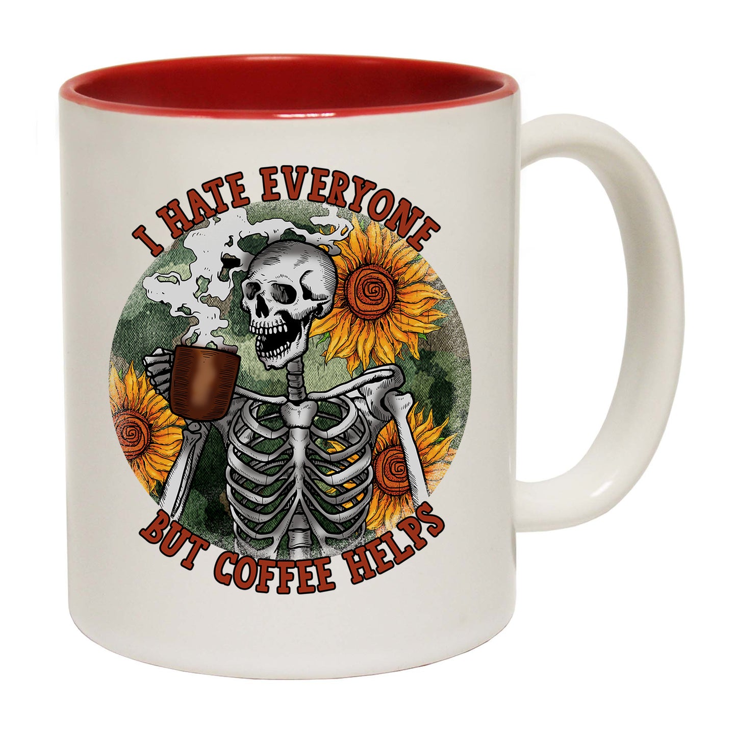 Hate Everyone But Coffee Helps - Funny Coffee Mug