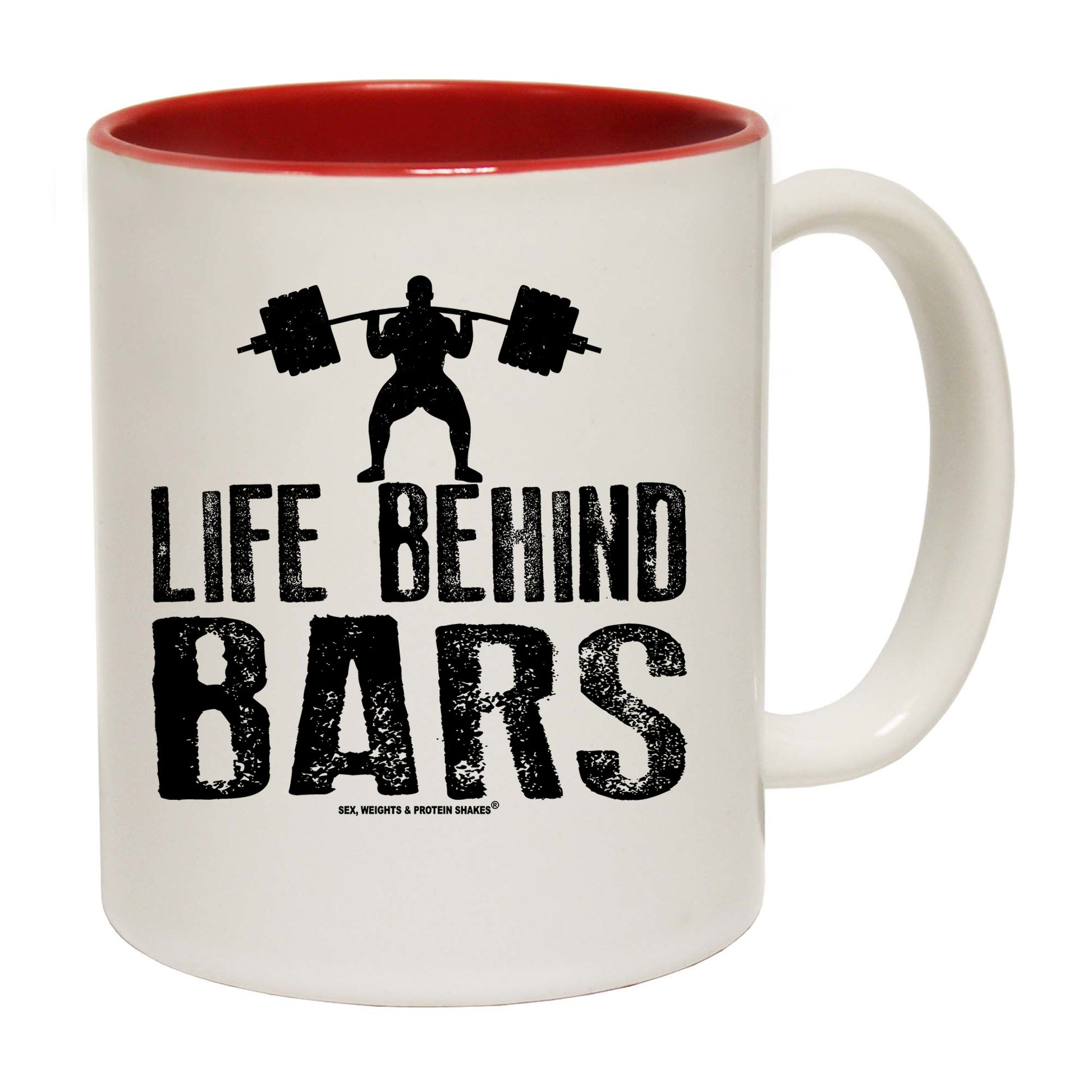 Gym Life Behind Bars Lift Guy - Funny Coffee Mug