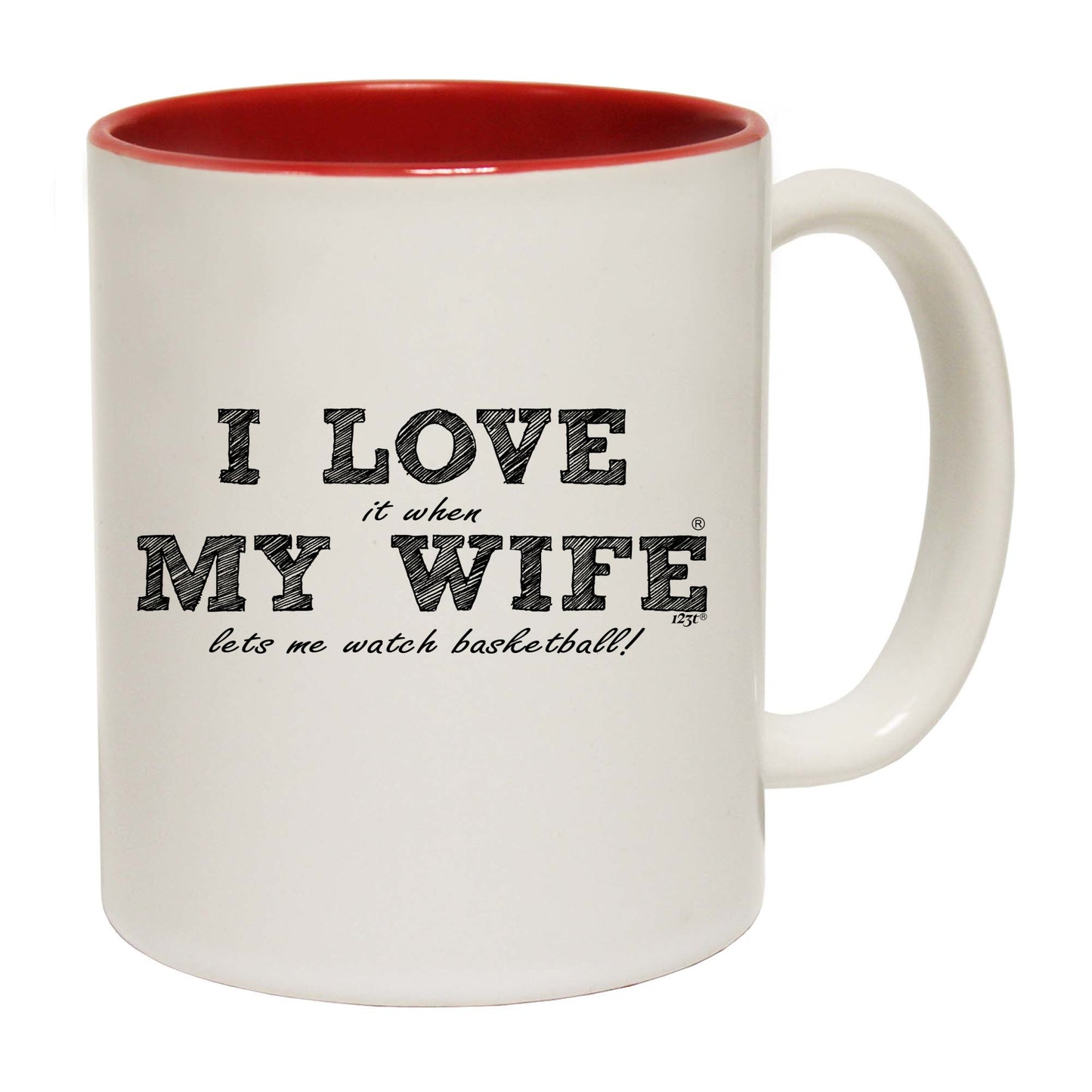 Love It When My Wife Lets Me Watch Basketball - Funny Coffee Mug