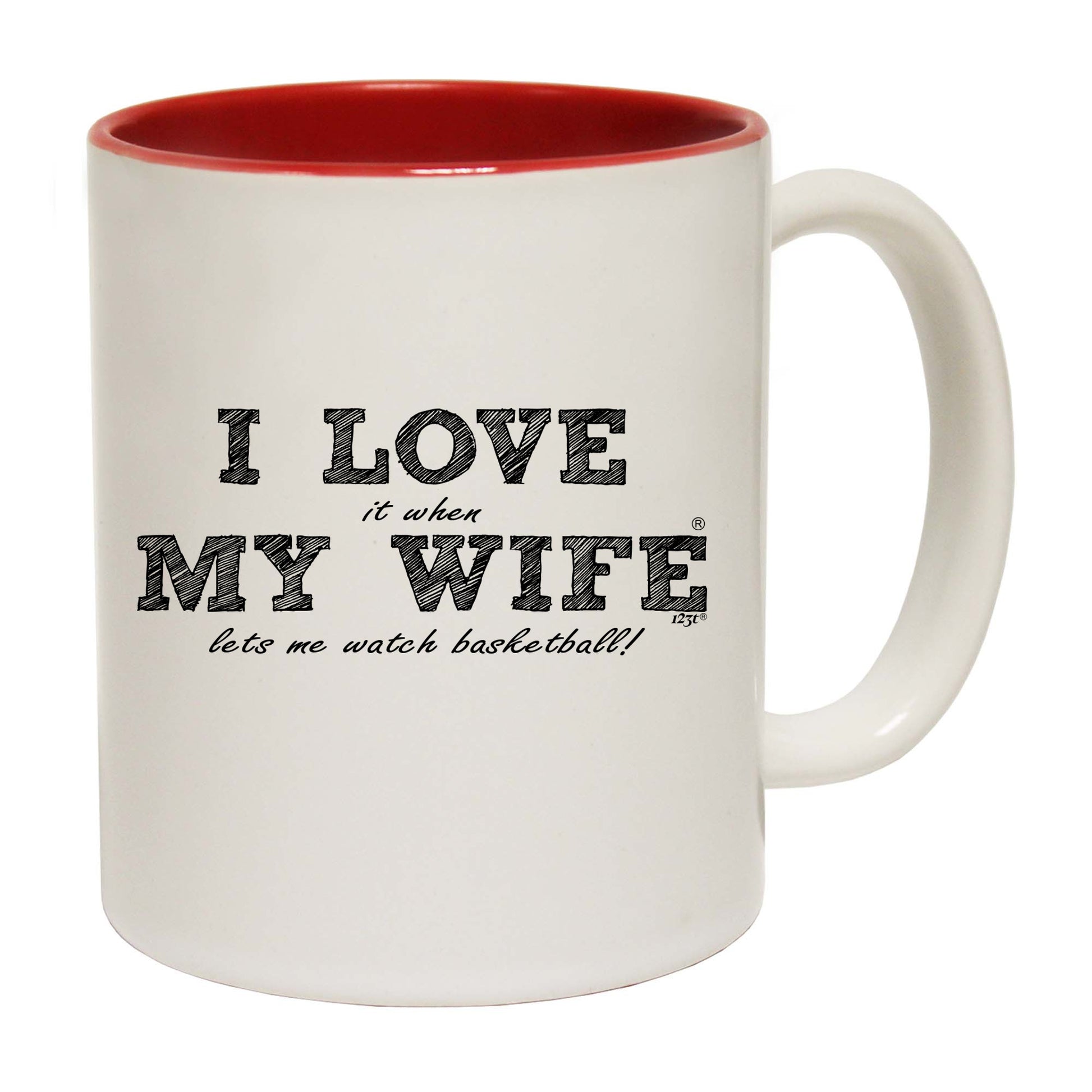 Love It When My Wife Lets Me Watch Basketball - Funny Coffee Mug