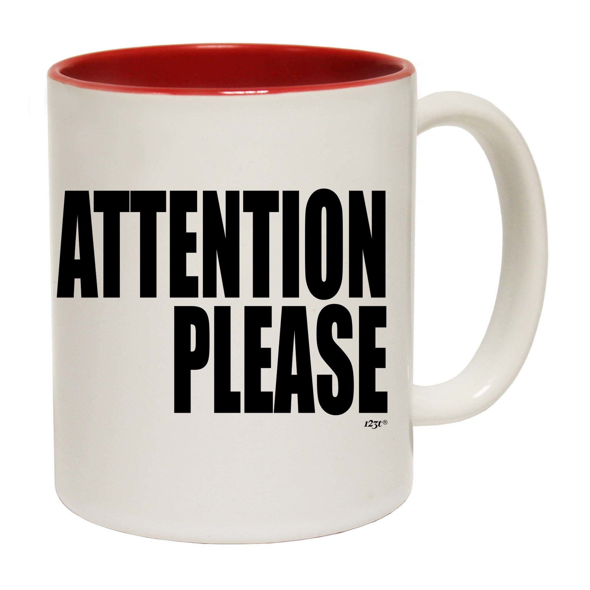 Attention Please White - Funny Coffee Mug