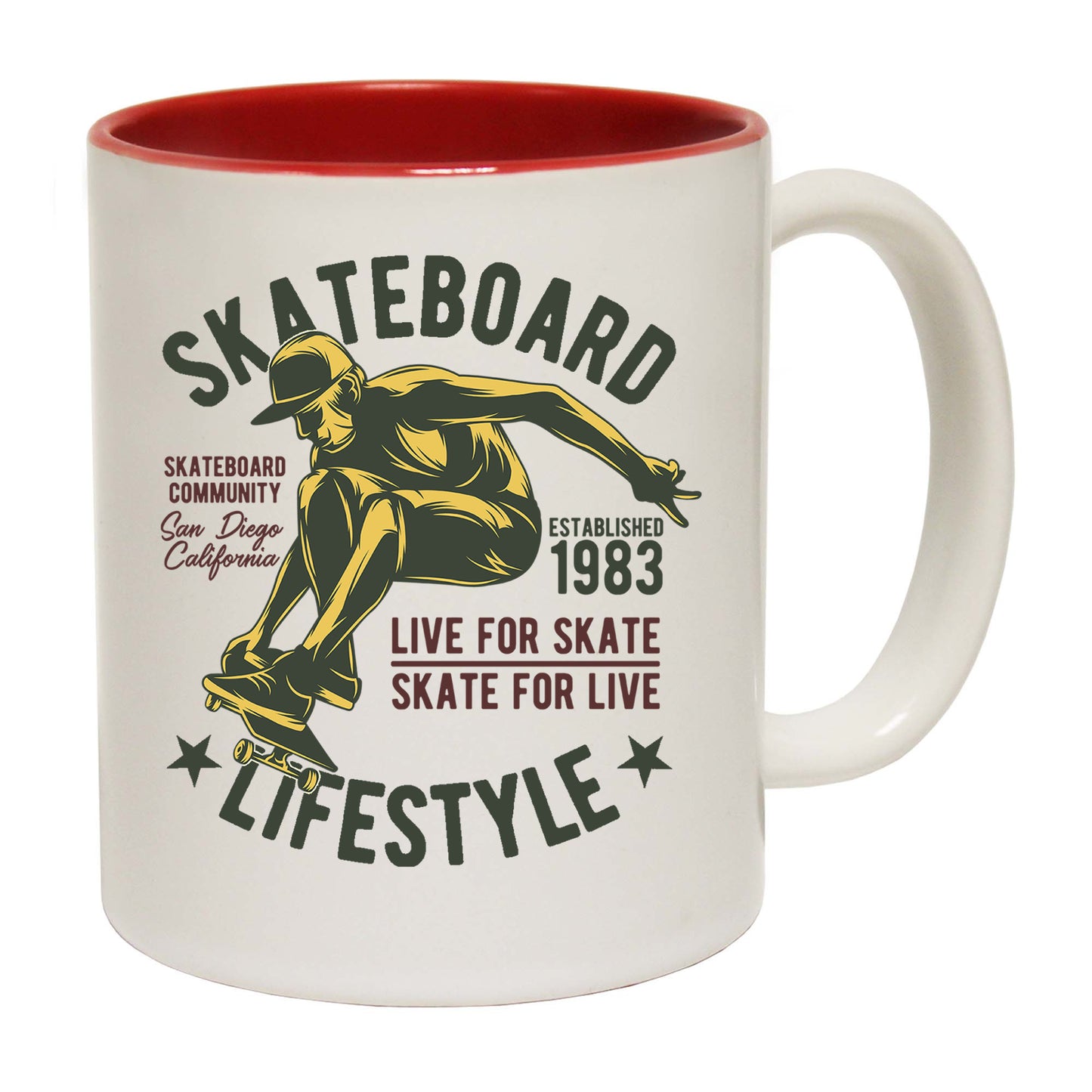 Skateboard Lifestyle California Skate Board - Funny Coffee Mug