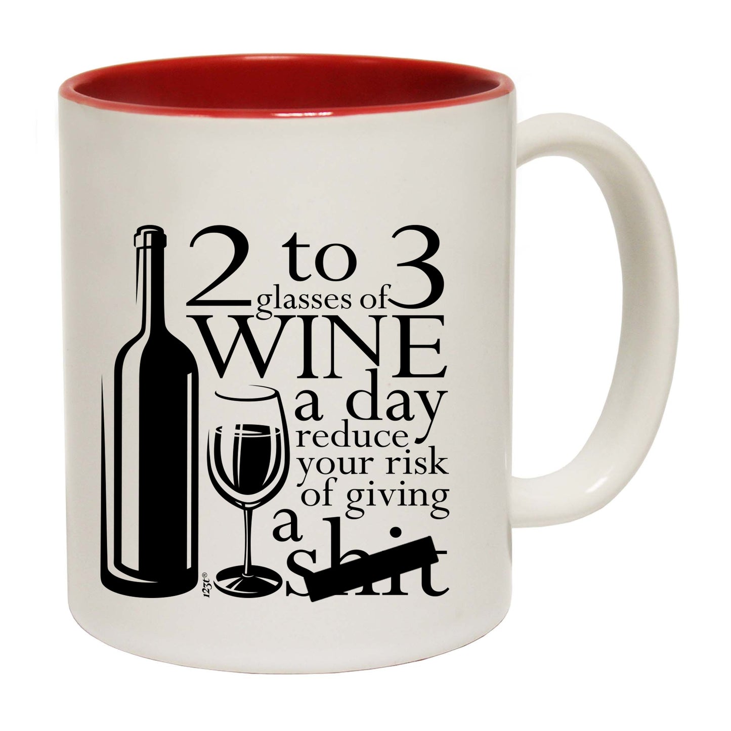 2 To 3 Glasses Of Wine Reduces Giving - Funny Coffee Mug