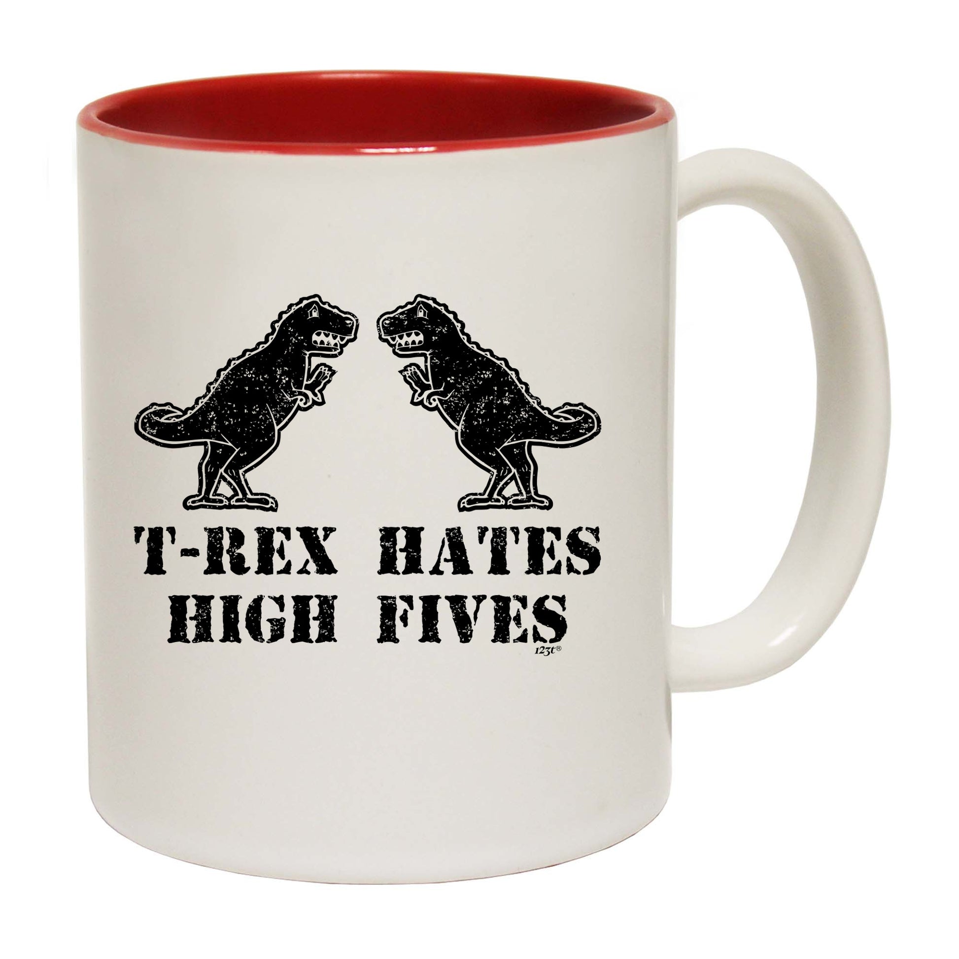 Trex Hates High Fives Dinosaur - Funny Coffee Mug