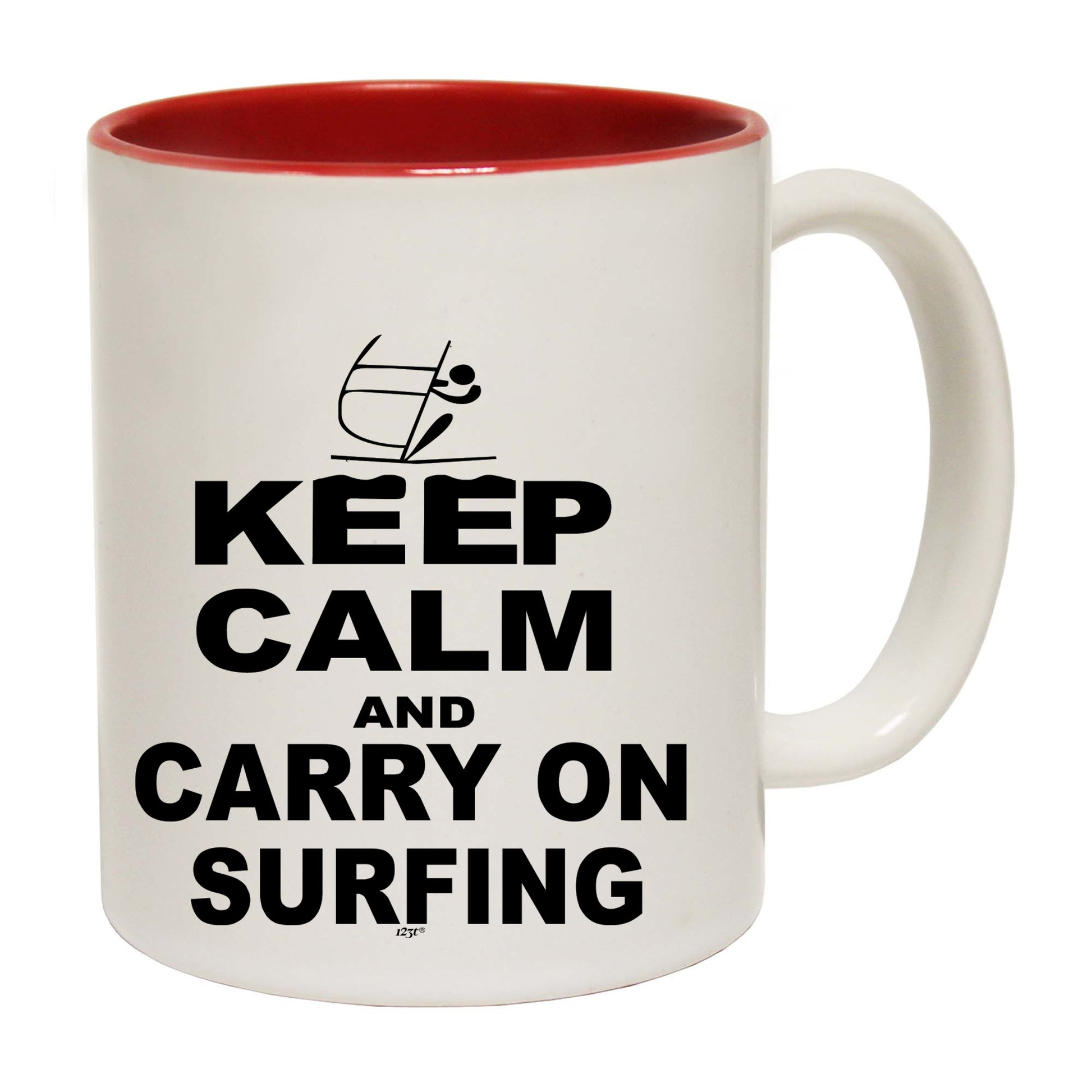 Keep Calm And Carry On Surfing - Funny Coffee Mug