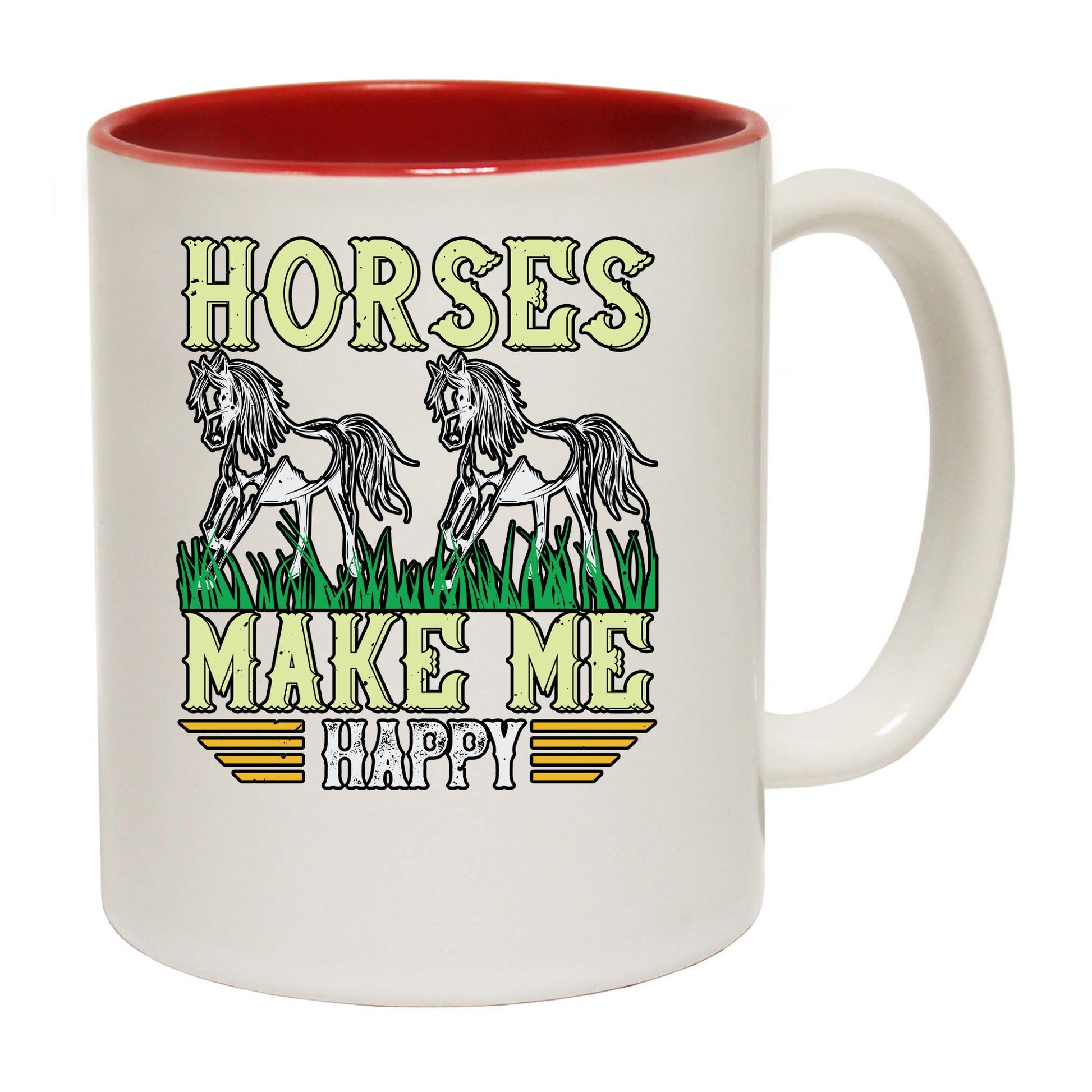 Horses Make Me Happy - Funny Coffee Mug