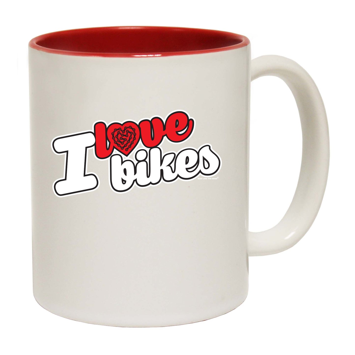 Rltw I Love Bikes Stencil - Funny Coffee Mug