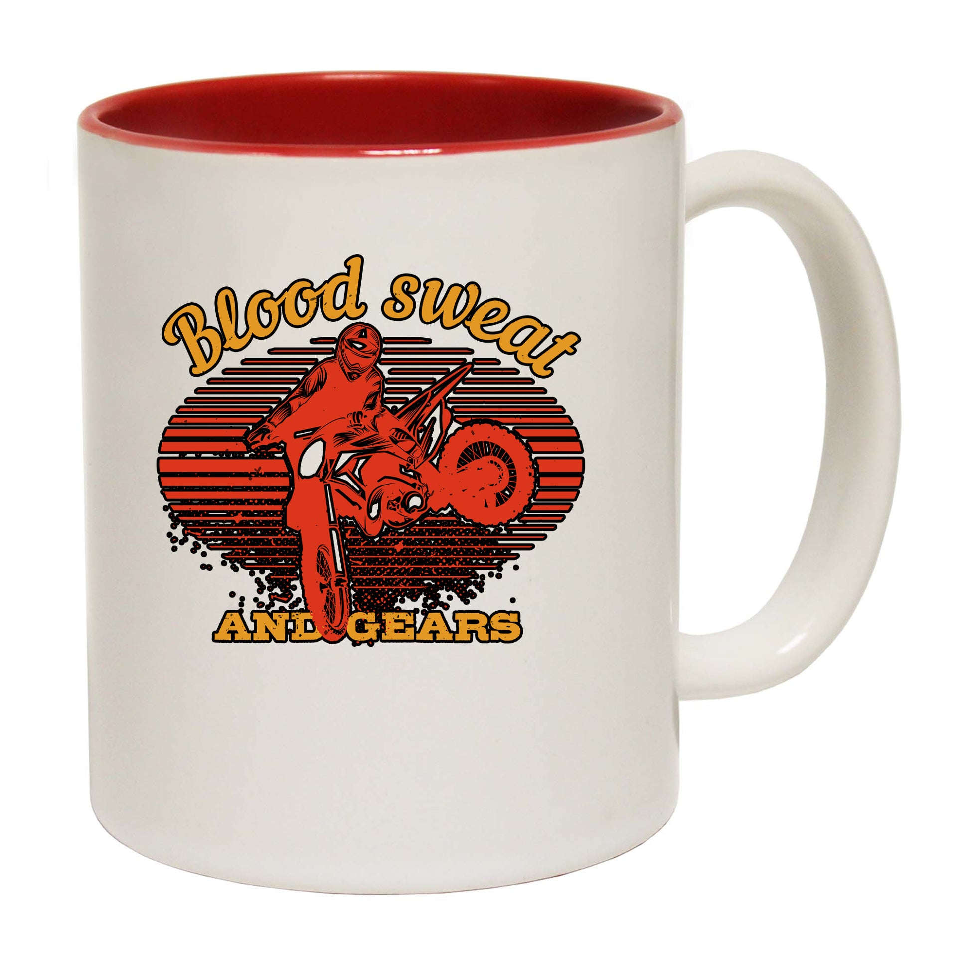 Motocross Blood Sweat And Gears - Funny Coffee Mug