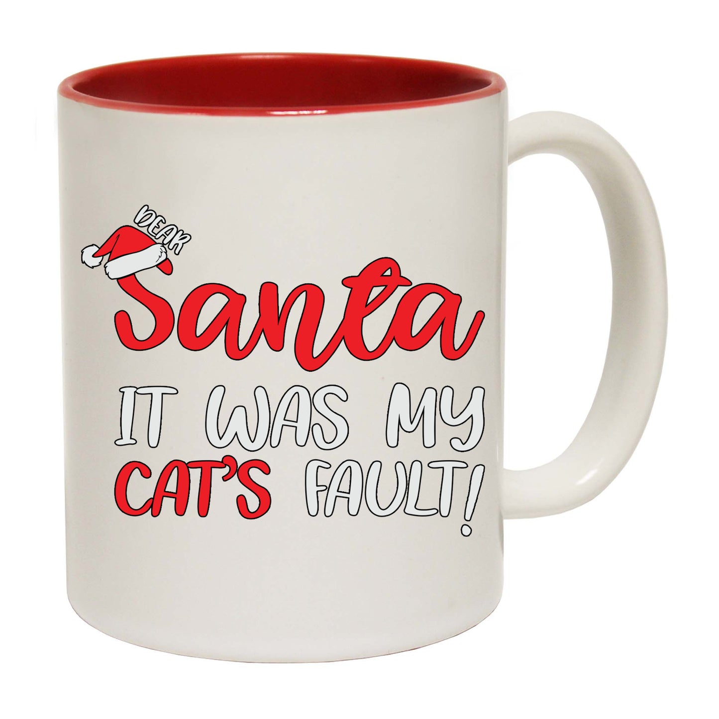 Santa It Was My Cats Fault Christmas - Funny Coffee Mug