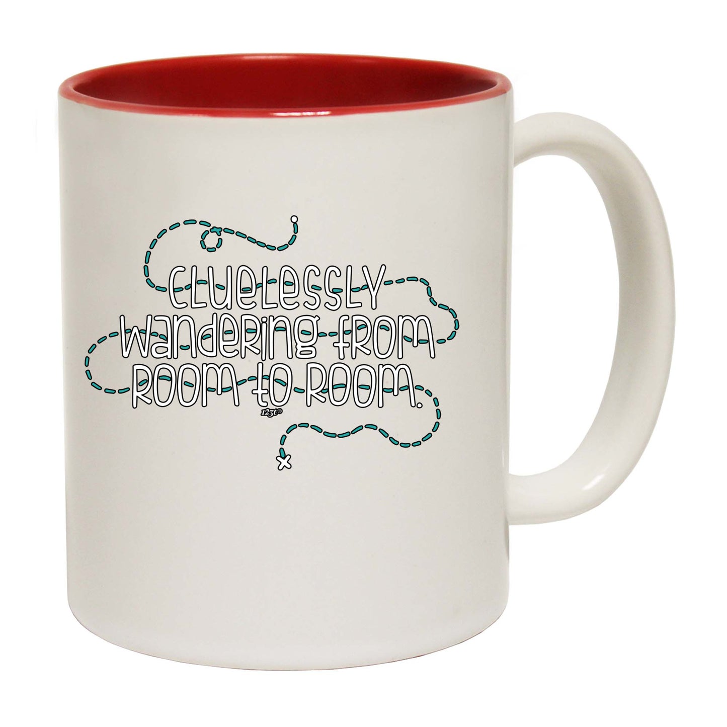 Clulessly Wandering From Room To Room - Funny Coffee Mug