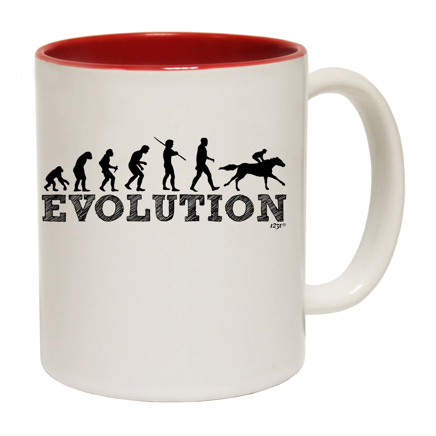 Evolution Horse Riding - Funny Coffee Mug