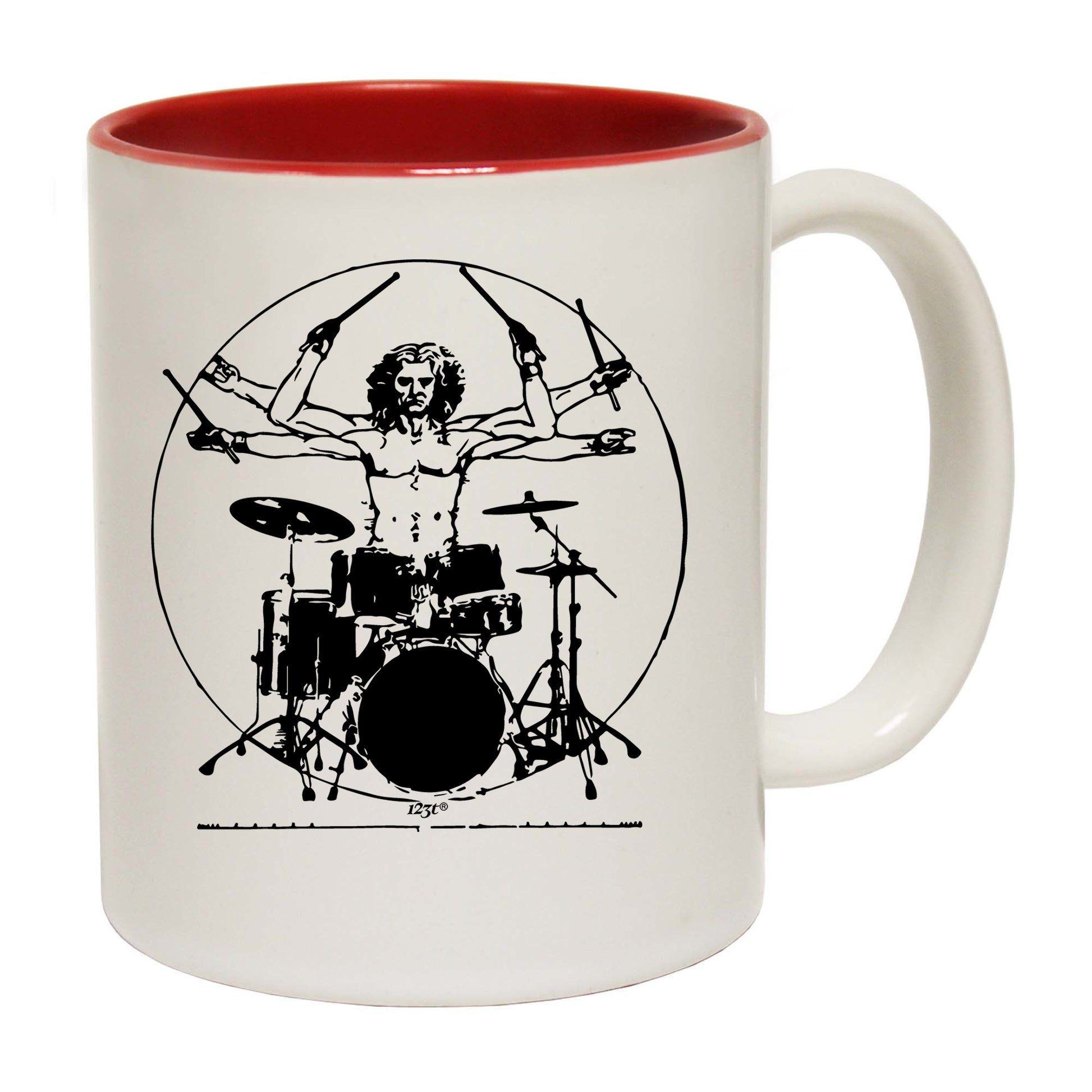 Leonardo Drummer Black  - Funny Coffee Mug