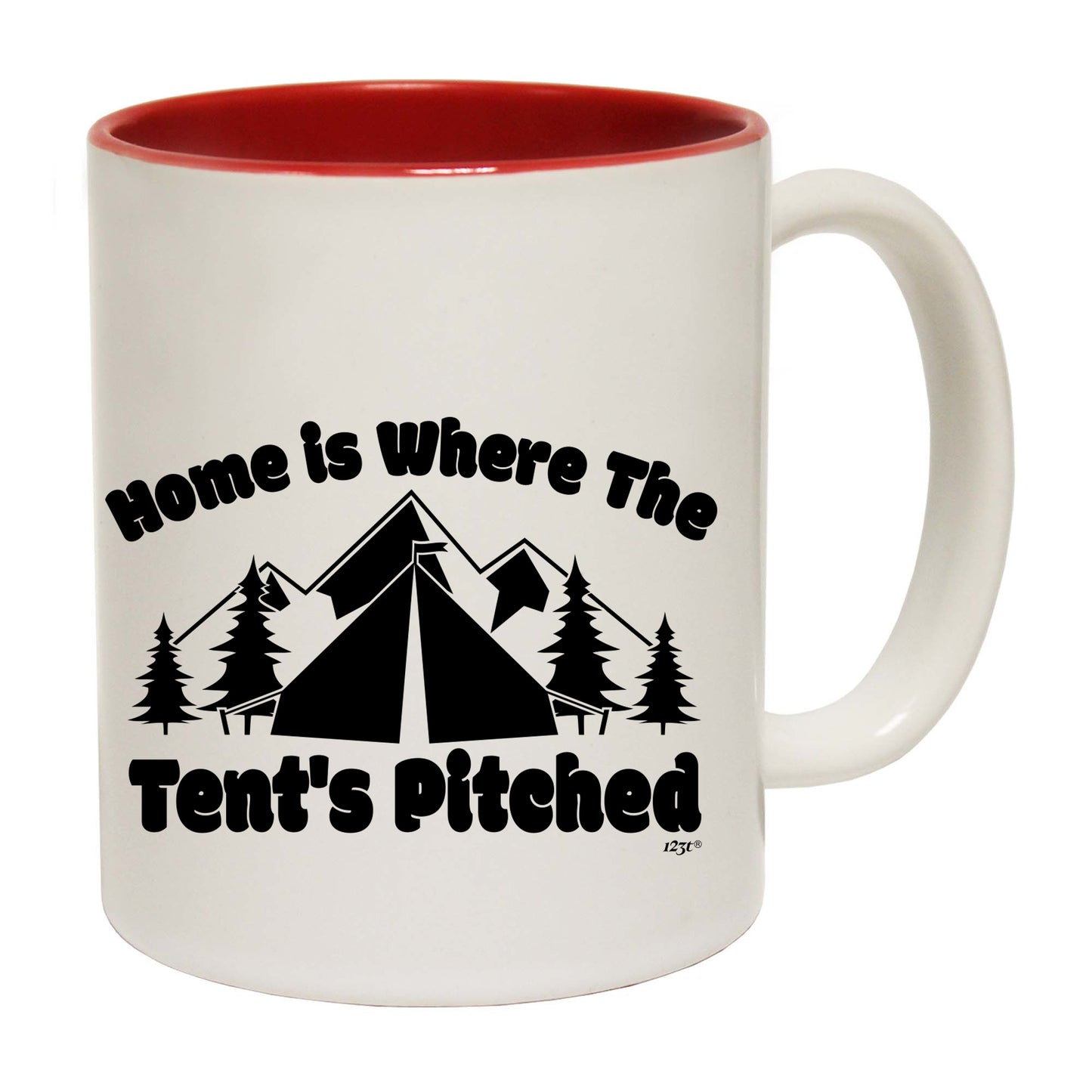 Camping Home Is Where The Tents Pitched - Funny Coffee Mug