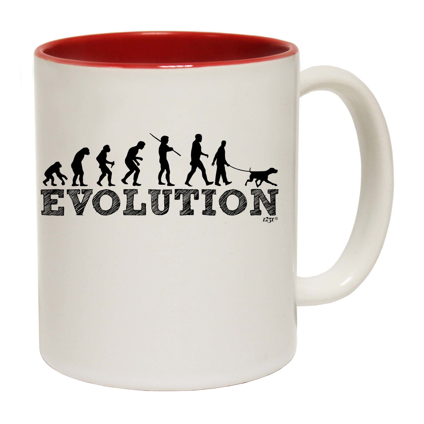 Evolution Dog Walker - Funny Coffee Mug