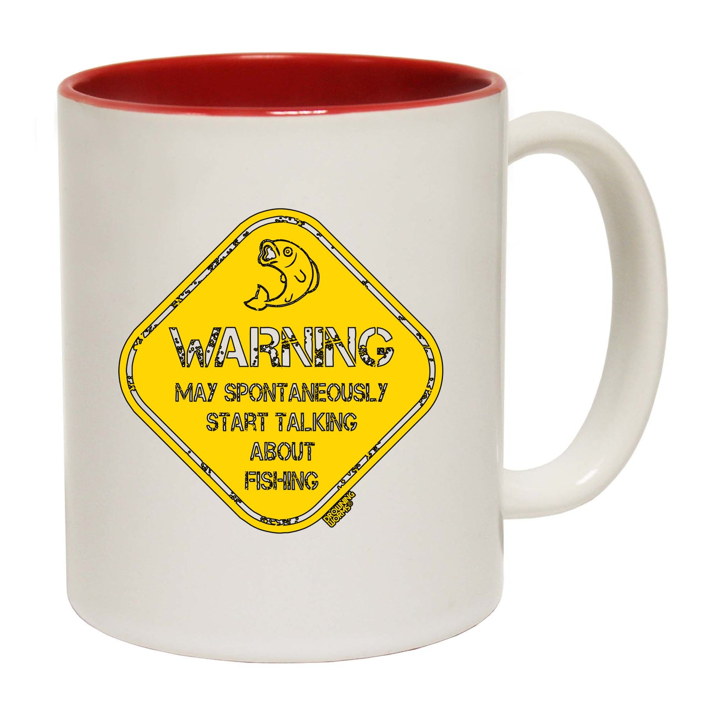 Dw Warning May Spontaneously Start Talking About Fishing - Funny Coffee Mug