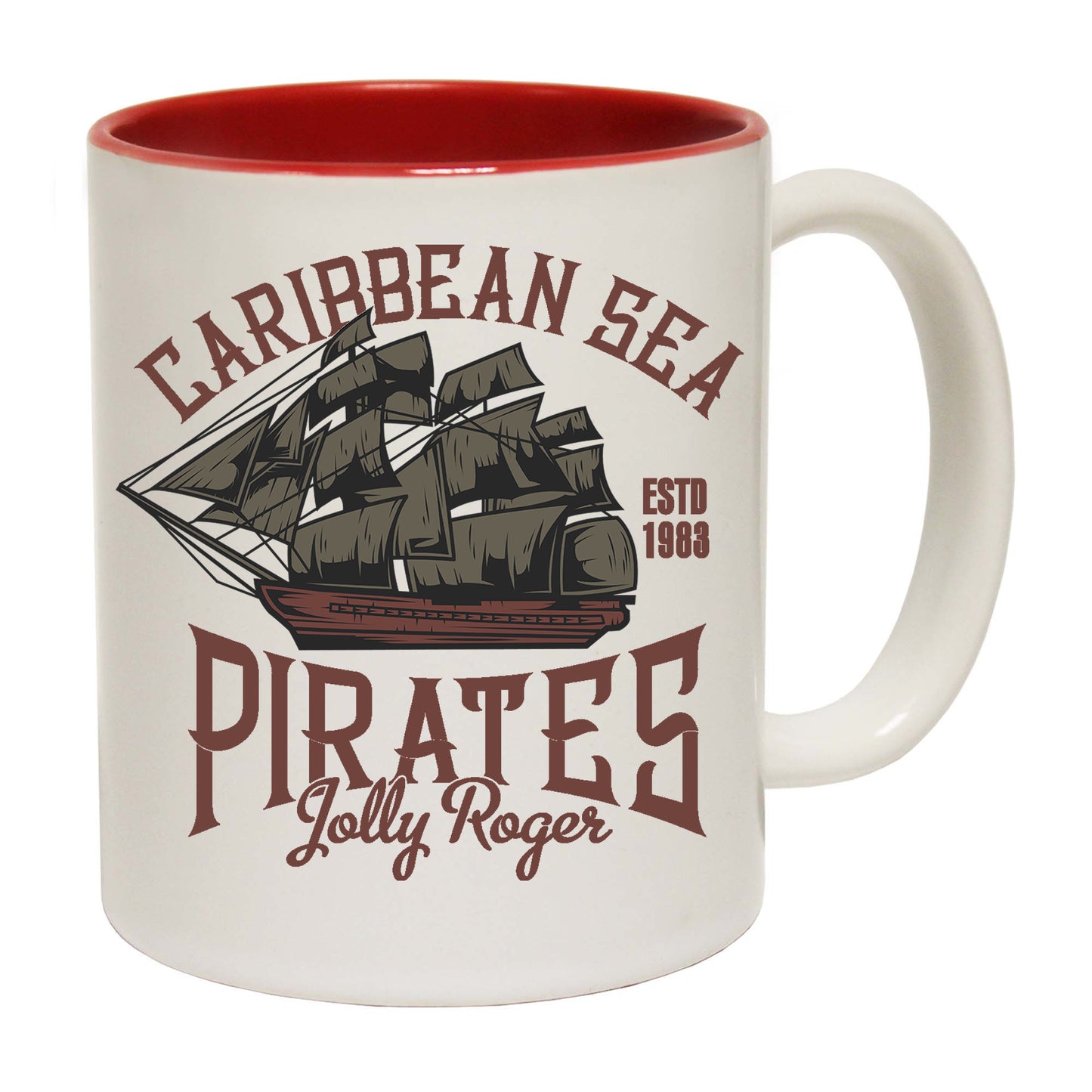 Caribbean Sea Pirates Jolly Roger - Funny Coffee Mug