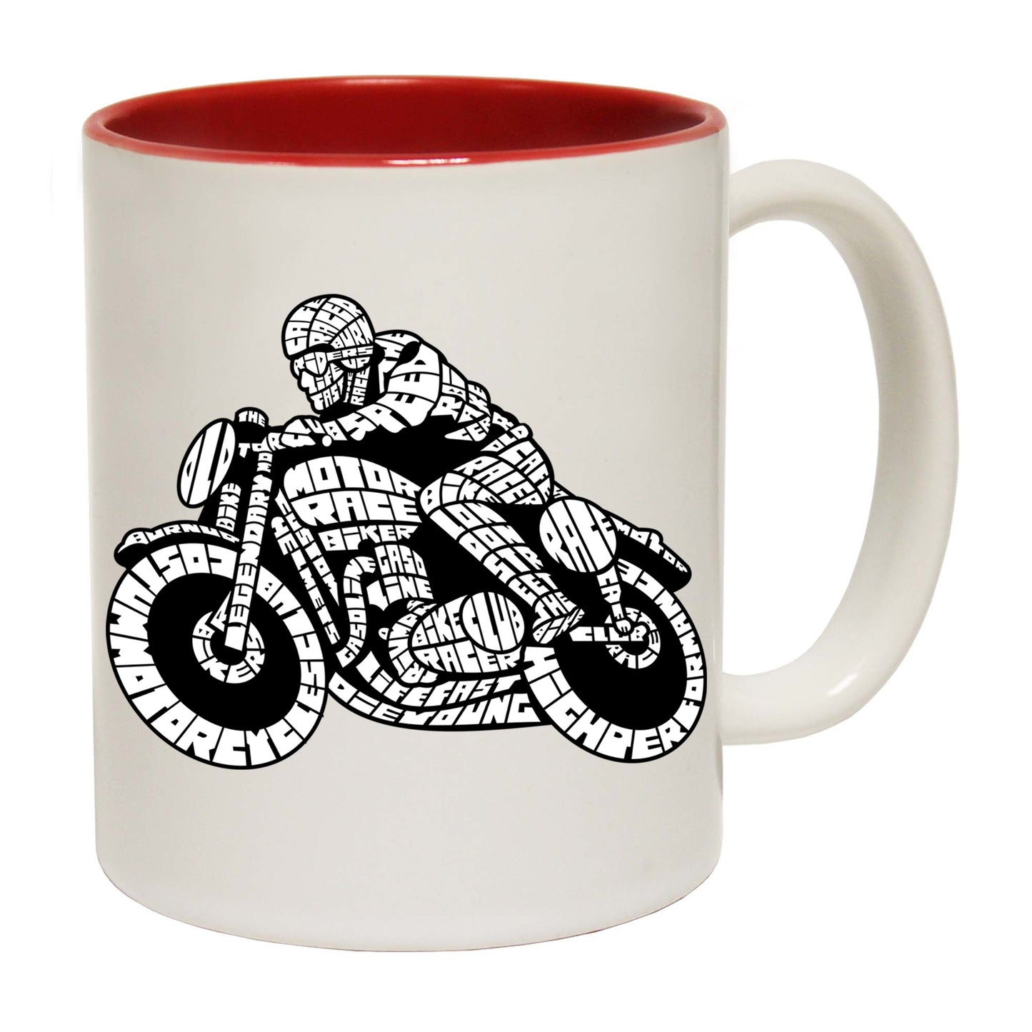 Caferacer Calligram Cafe Racer Motorbike Motorcycle - Funny Coffee Mug