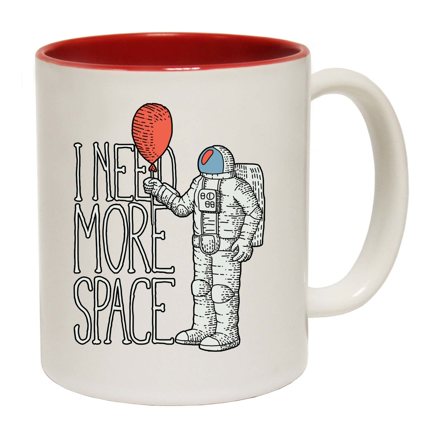 Astronaut I Need More Space Balloon - Funny Coffee Mug