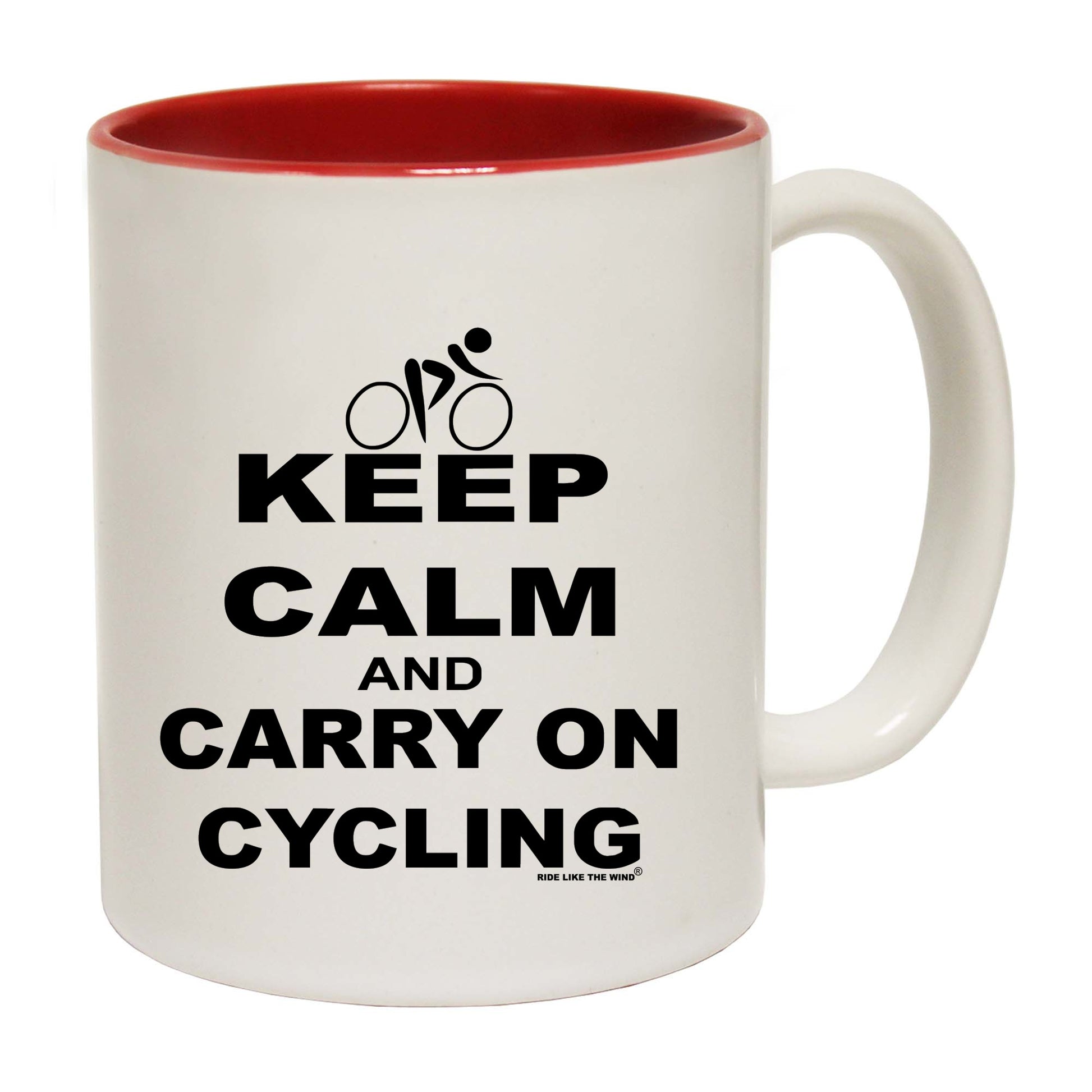 Rltw Keep Calm And Carry On Cycling - Funny Coffee Mug