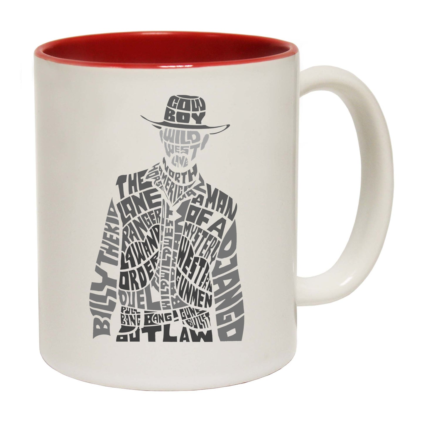 Cowboy Western Calligram - Funny Coffee Mug