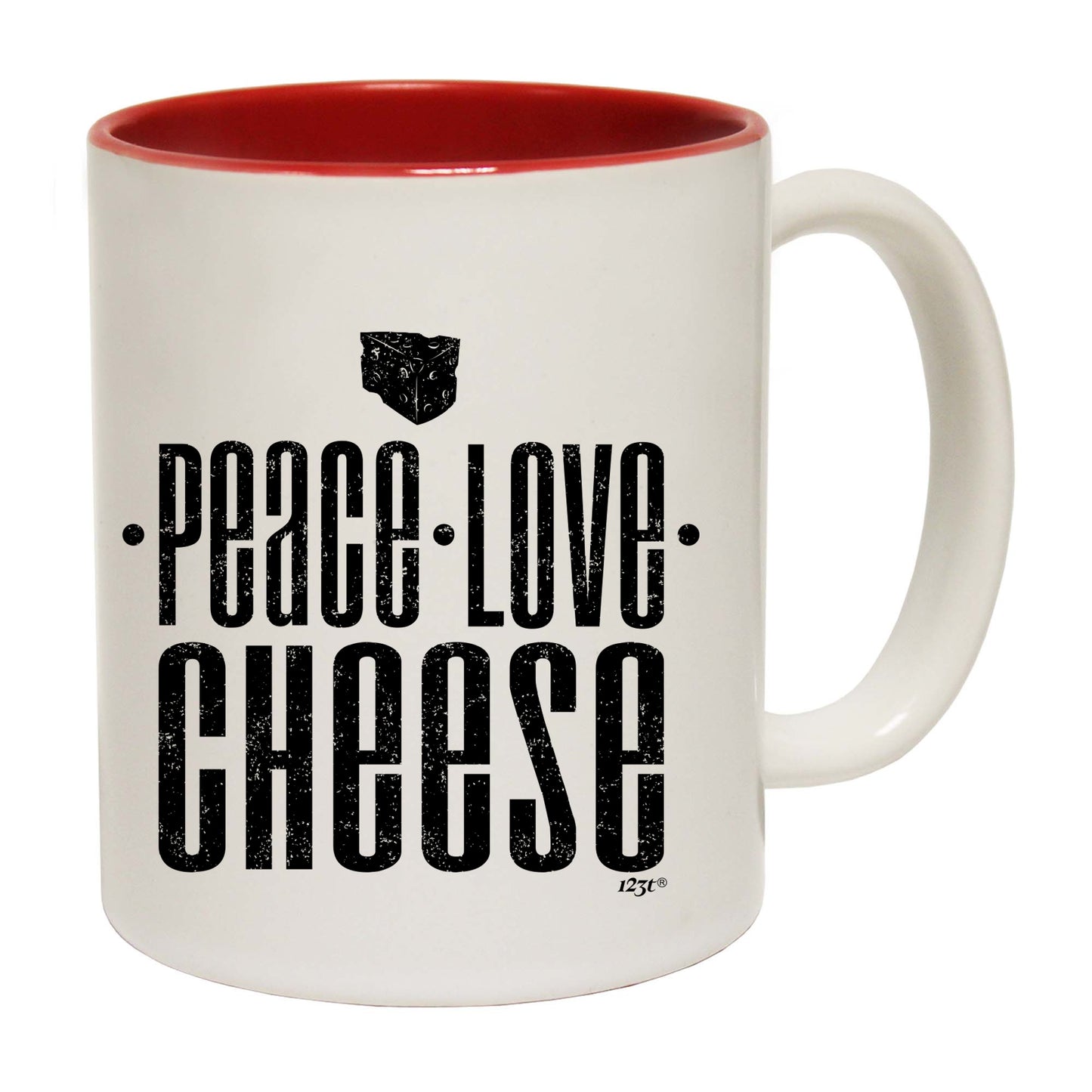 Peace Love Cheese - Funny Coffee Mug