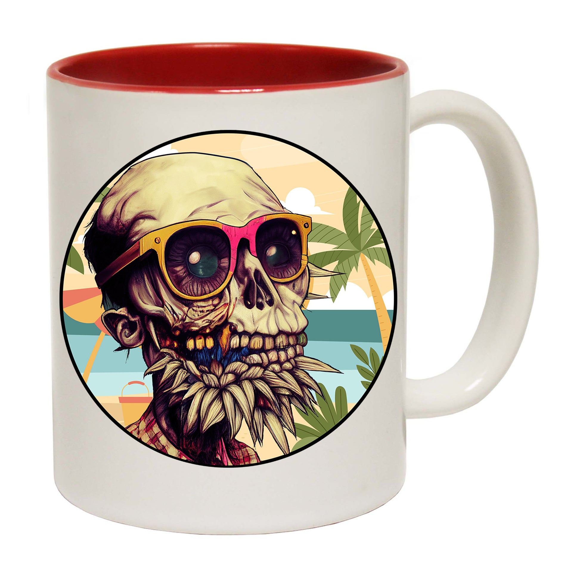 Zombies And Monsters Beach Scary Halloween - Funny Coffee Mug