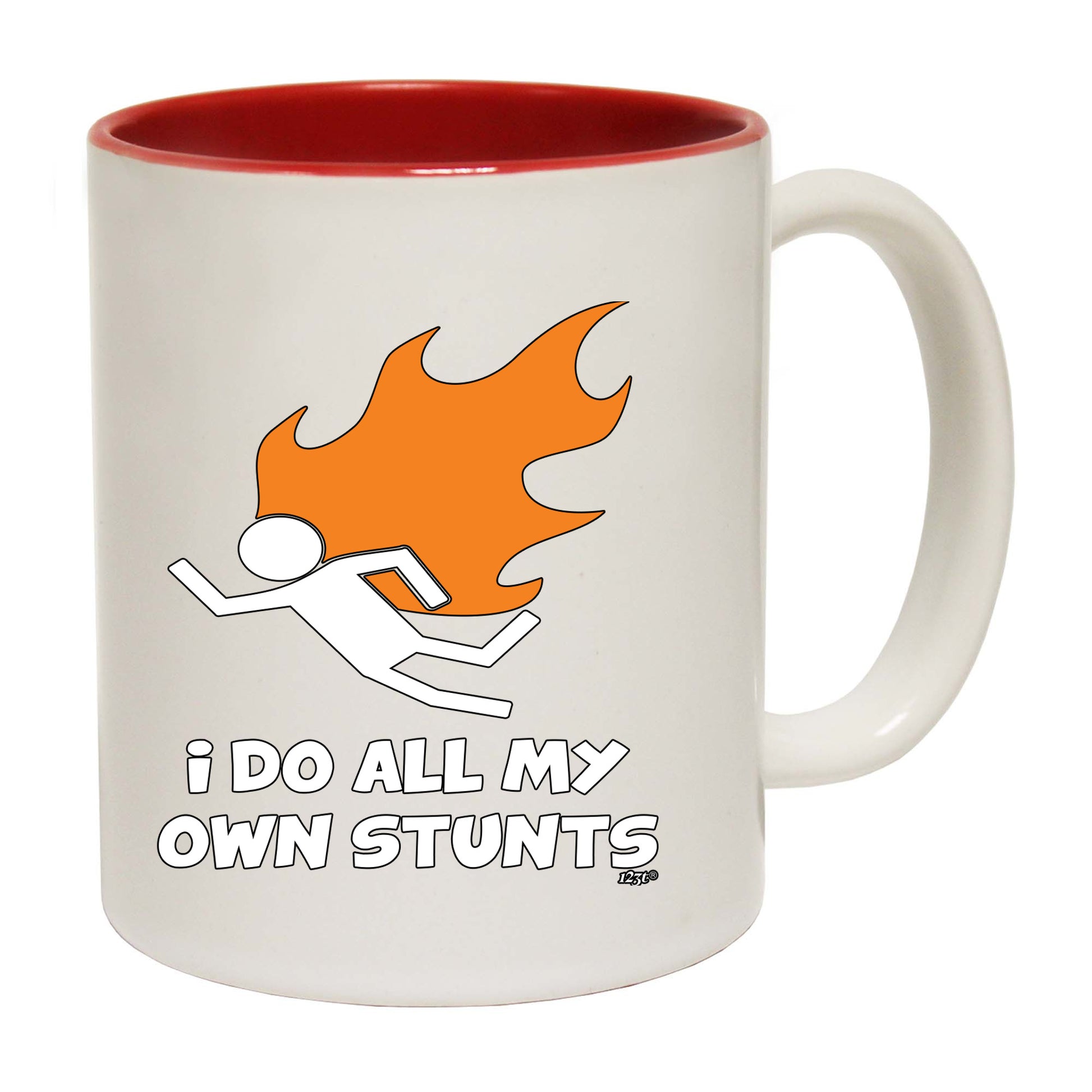 Flame Do All My Own Stunts - Funny Coffee Mug