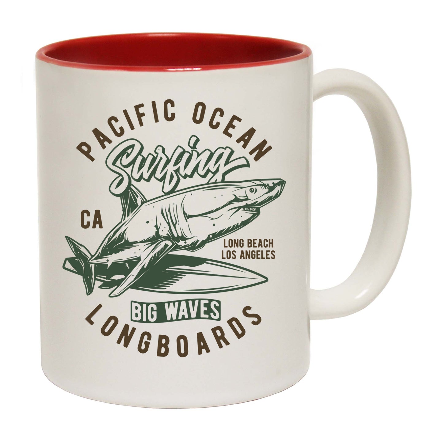 Pacific Ocean Ca Longboards Surfing - Funny Coffee Mug