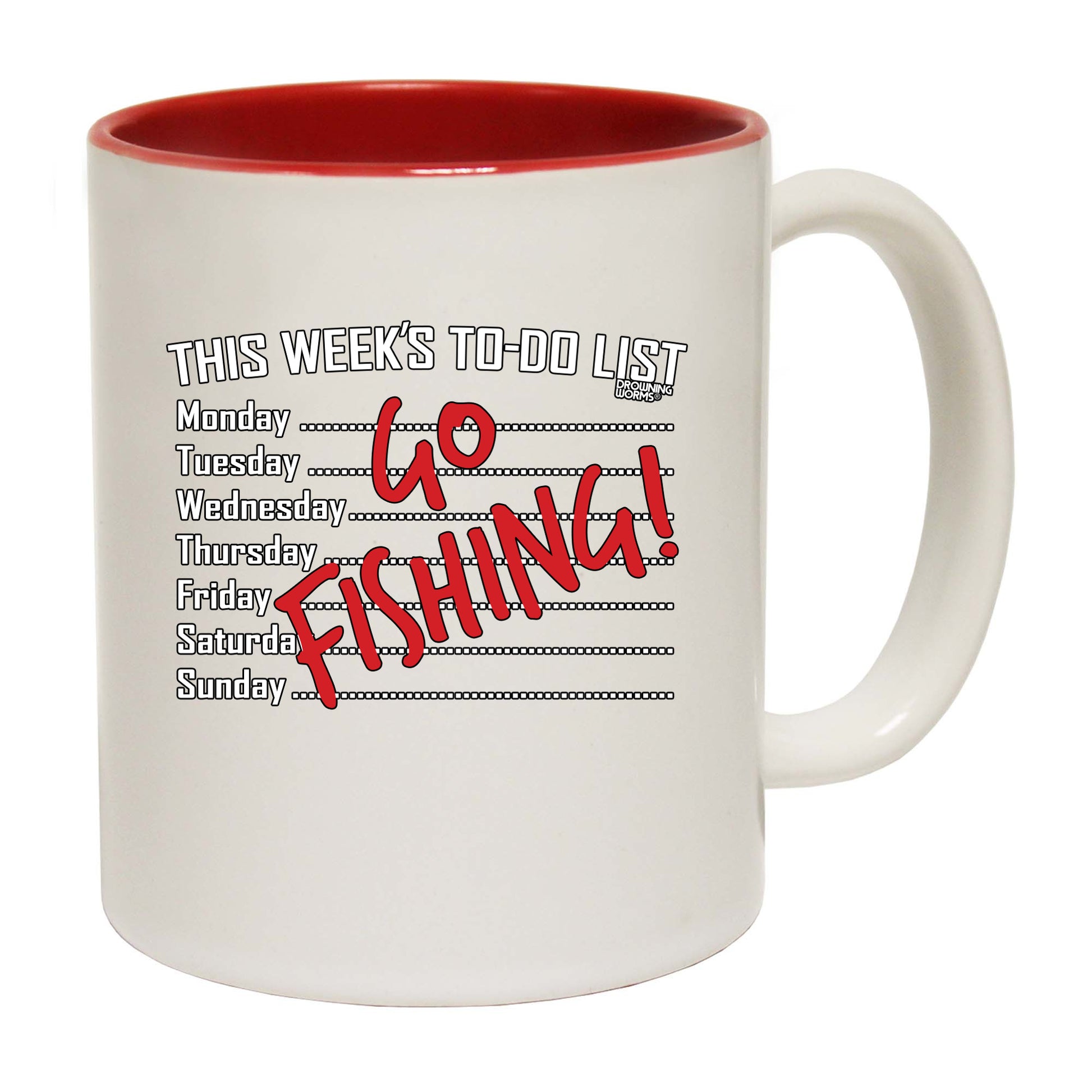 Dw This Weeks To Do List Go Fishing - Funny Coffee Mug