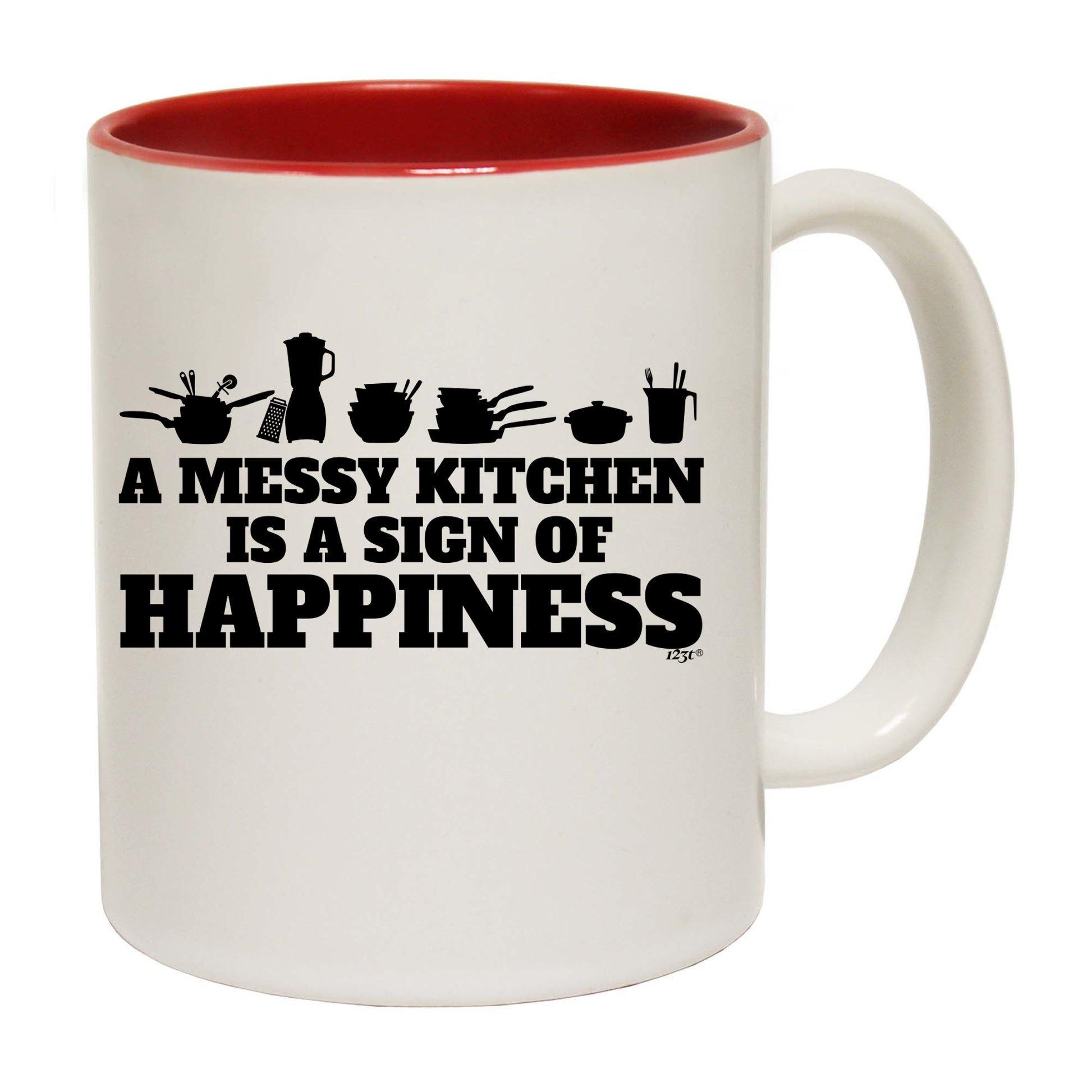 A Messy Kitchen Is A Sign Of Happiness - Funny Coffee Mug