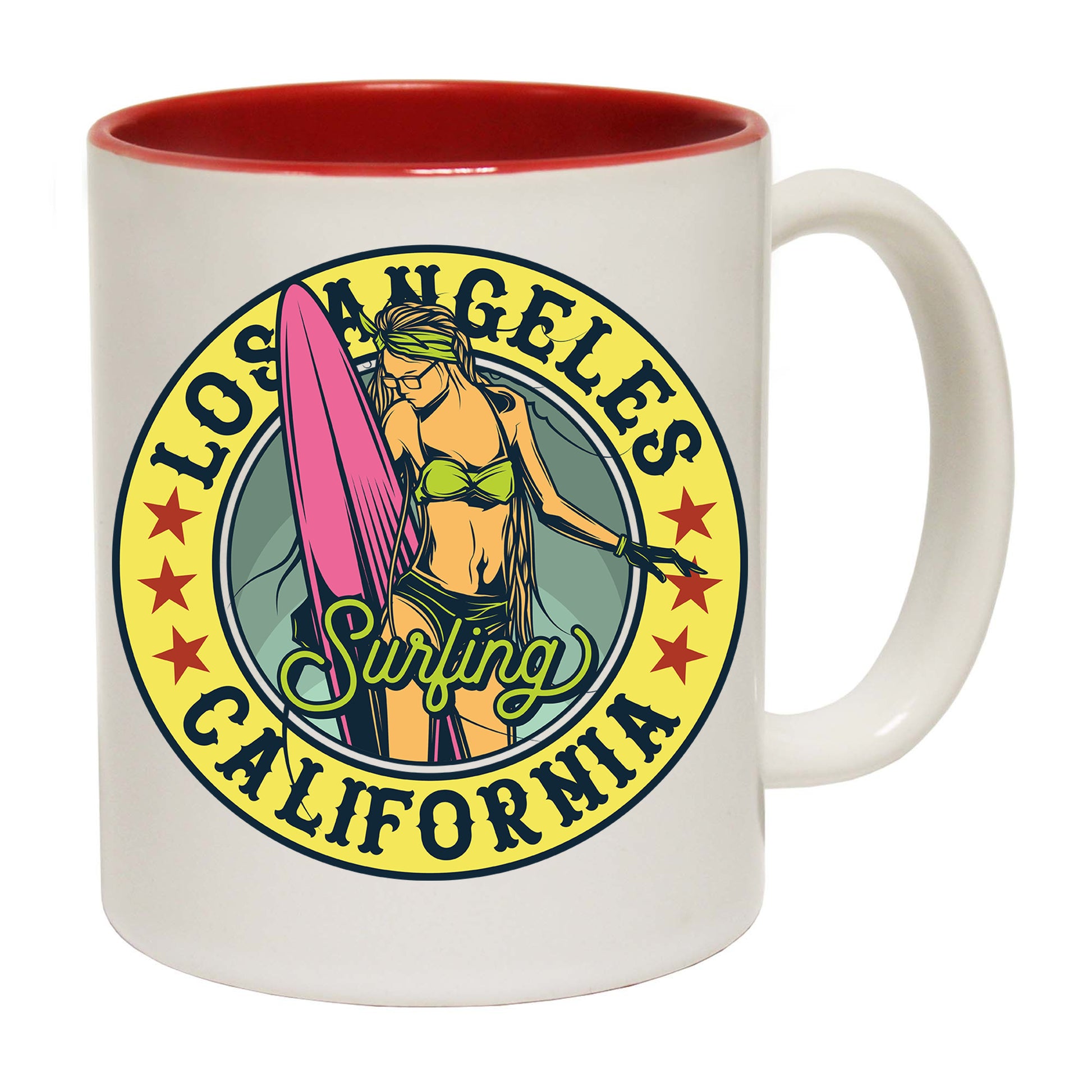 Los Angeles California Surfing Surf - Funny Coffee Mug