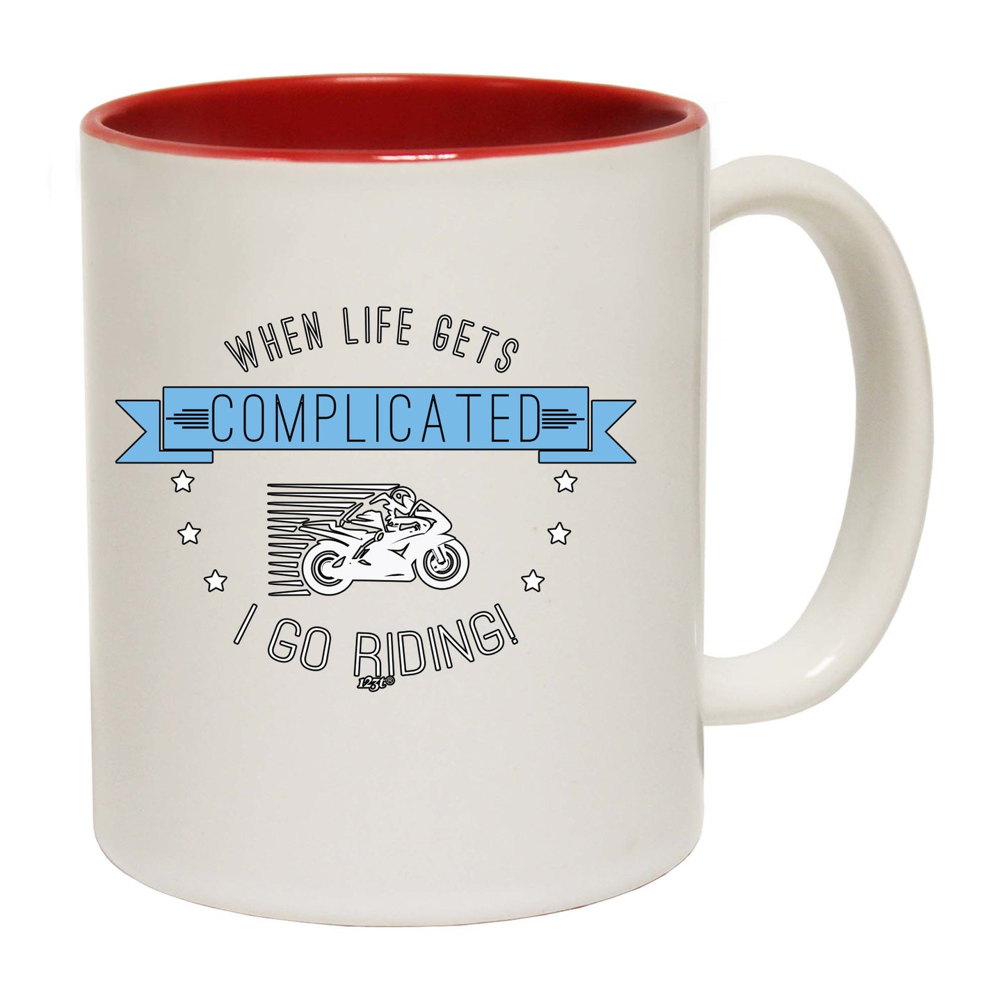 When My Life Gets Complicated Go Riding Moto - Funny Coffee Mug