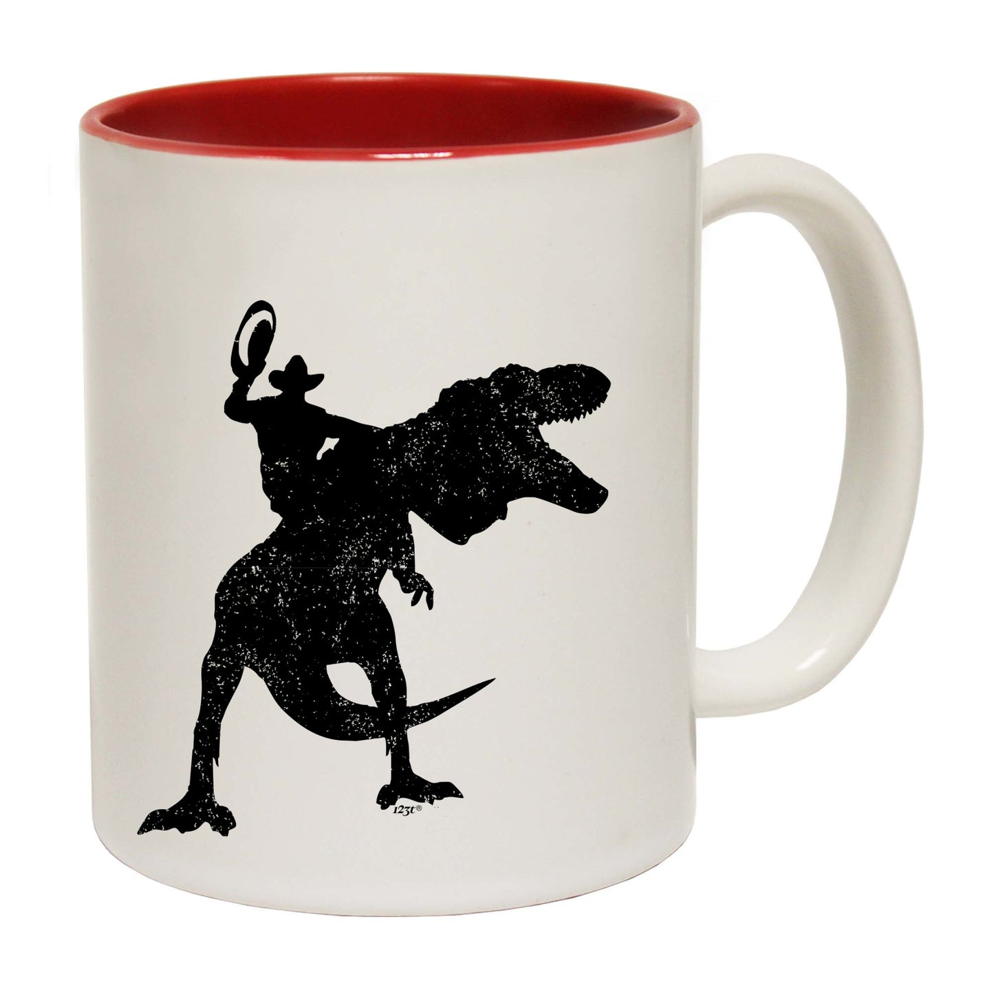 Cowboy Riding T Rex Dinosaur - Funny Coffee Mug