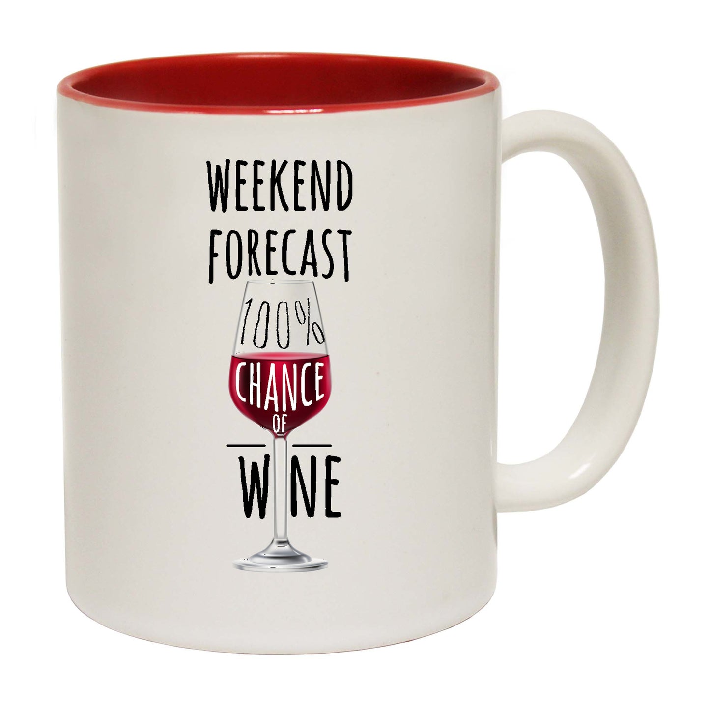 Weekend Forecast Wine Alcohol Drinking - Funny Coffee Mug