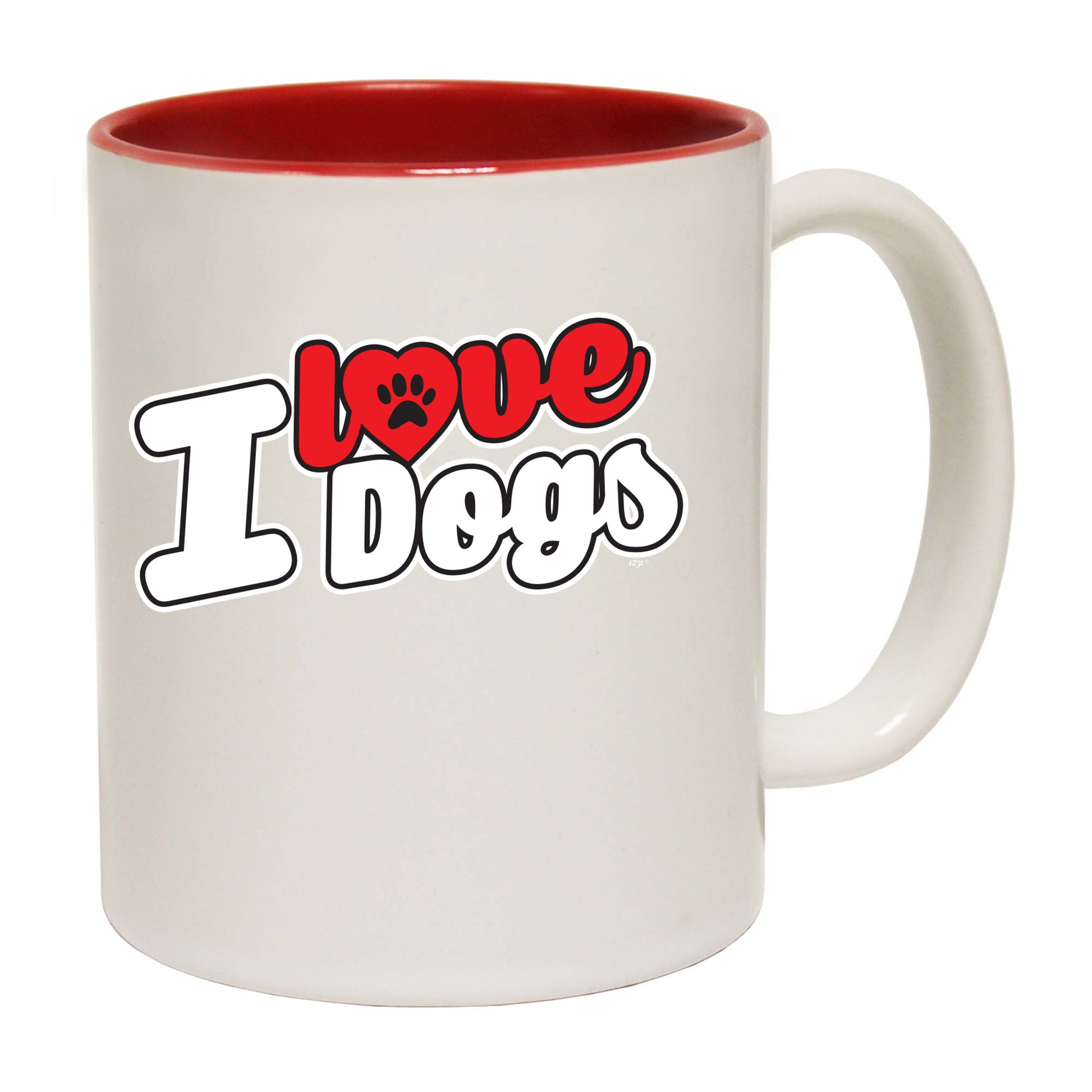 Love Dogs Stencil - Funny Coffee Mug