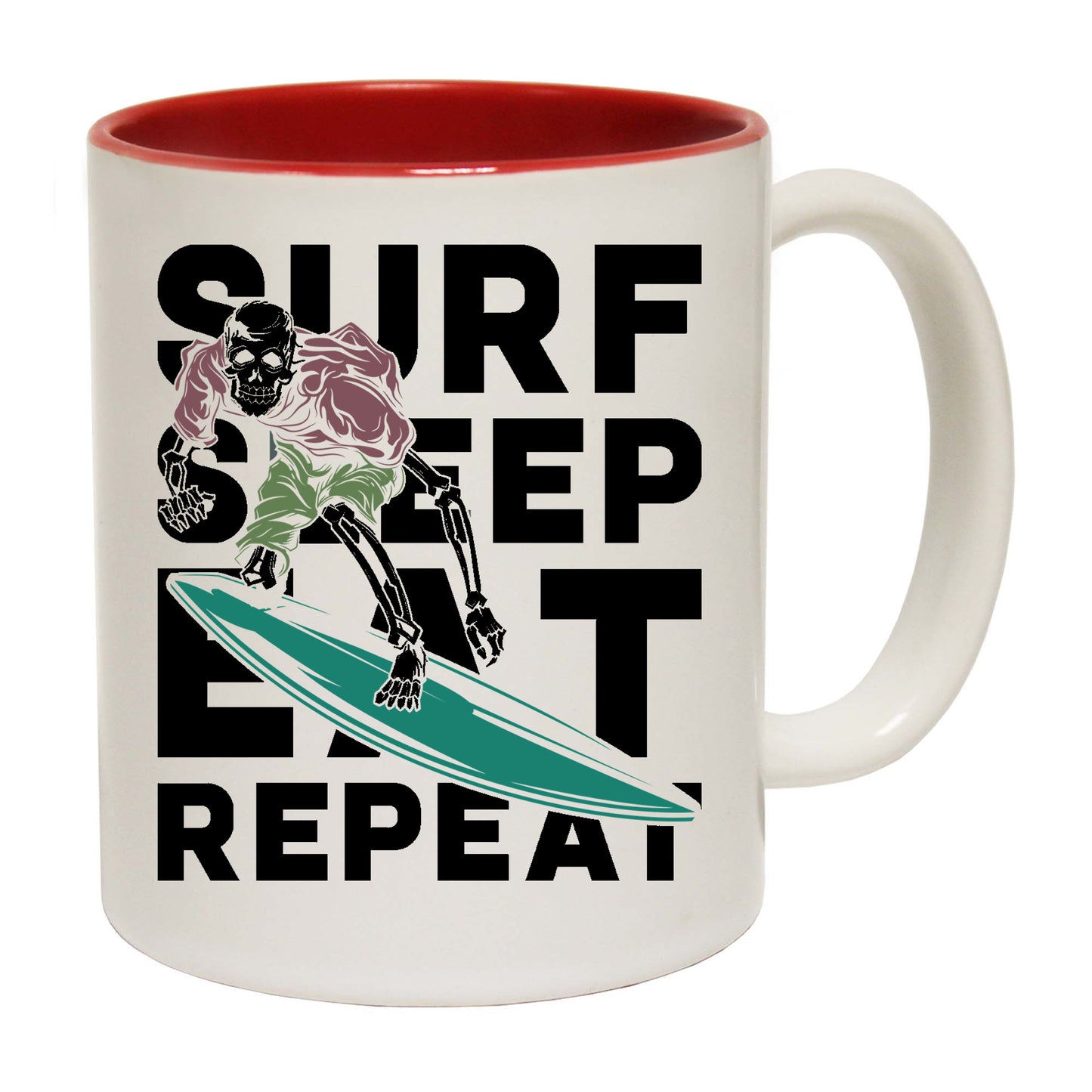 Surf Sleep Eat Repeat Surfing - Funny Coffee Mug