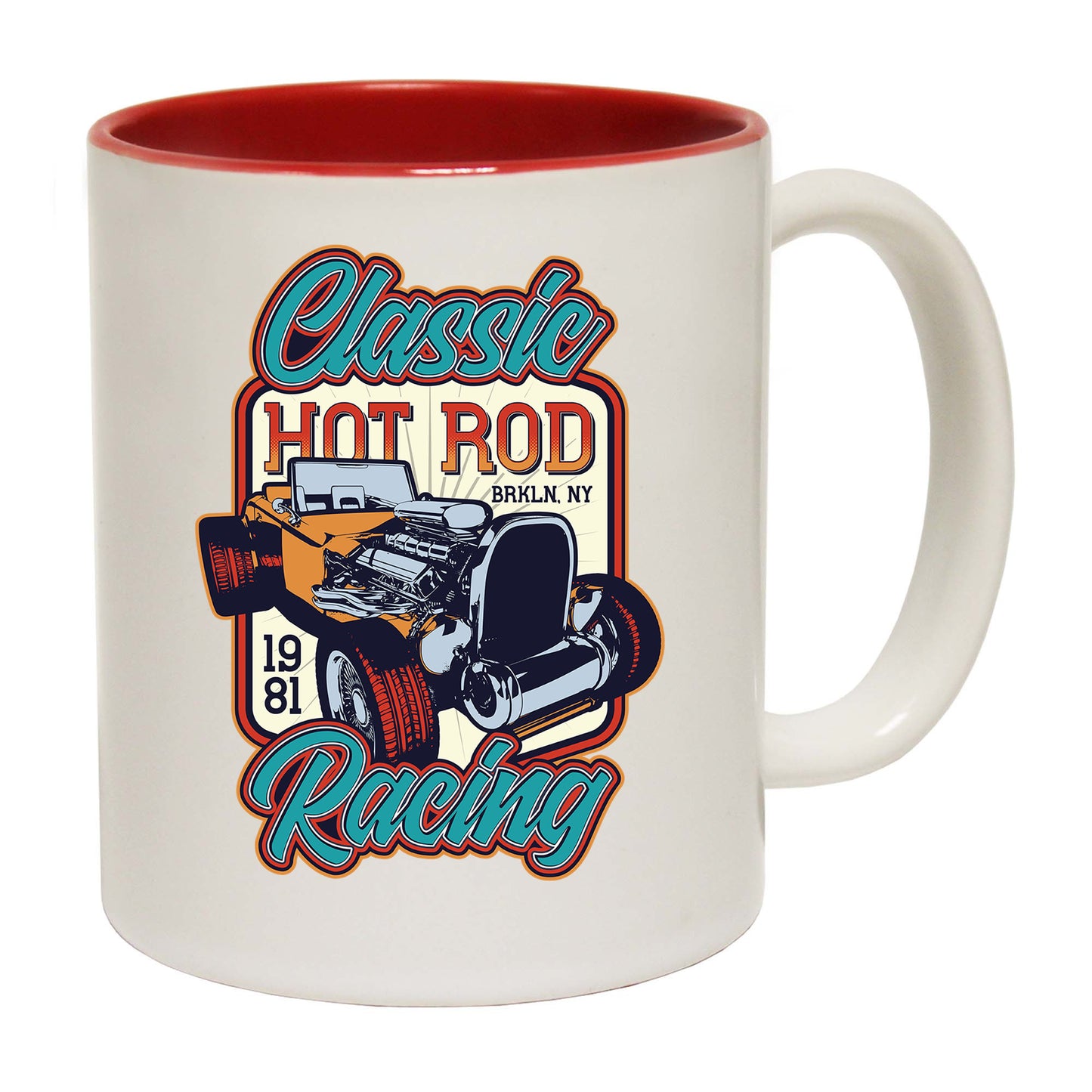 Classic Hotrod Racing Car  Ny 1981 - Funny Coffee Mug