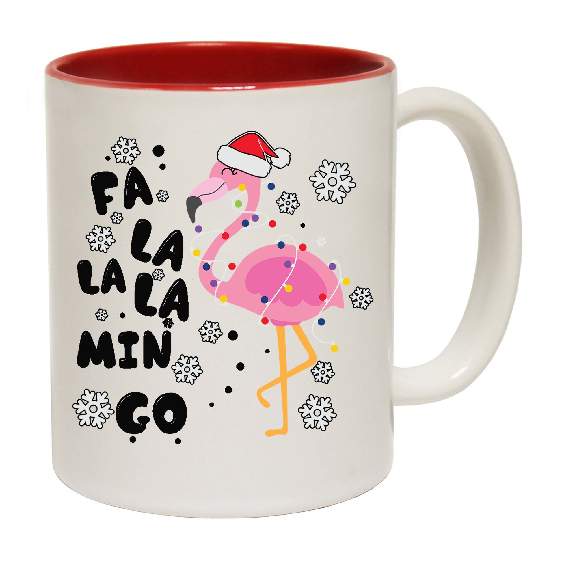 Fa La La Min Go Flamingo Christmas Xmas Bird Animal - Funny Coffee Mug