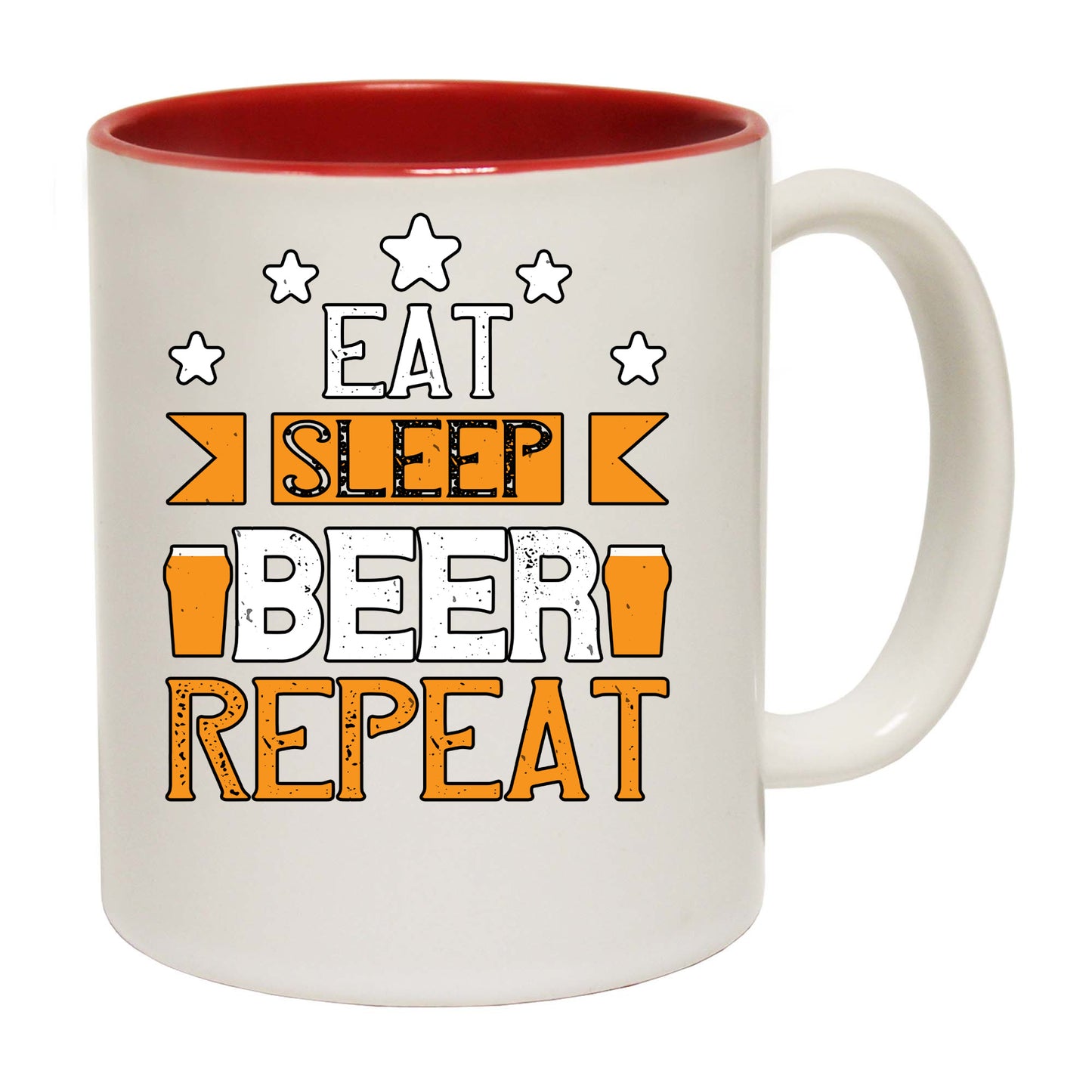 Eat Sleep Beer Repeat - Funny Coffee Mug