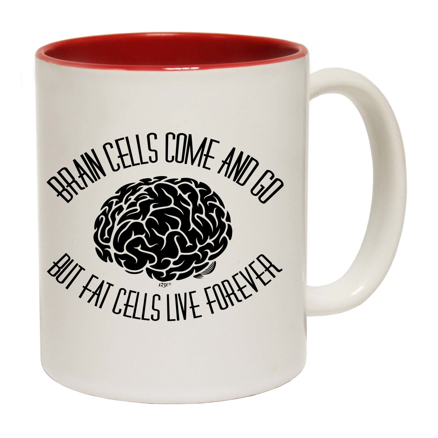 Brain Cells Come And Go But Fat Cells - Funny Coffee Mug