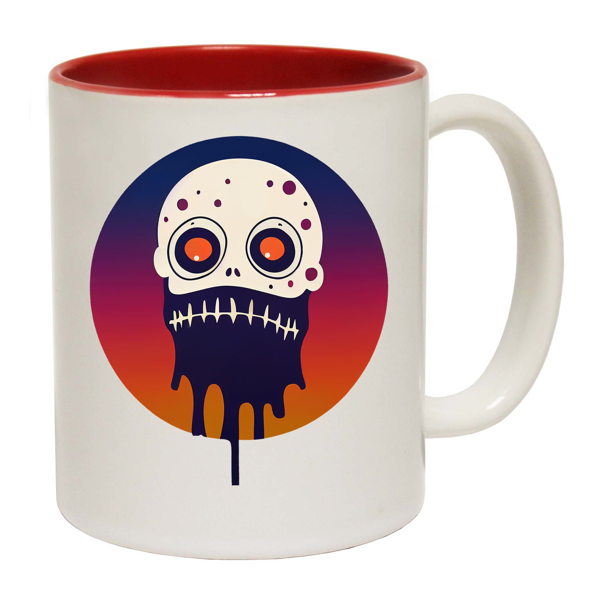 Zombies And Monsters Scary Circle Skull - Funny Coffee Mug