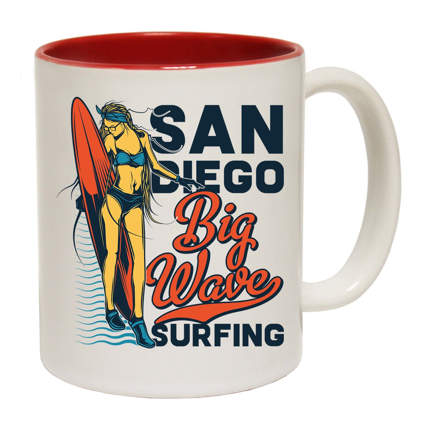 San Diego Big Wave Surfing Surf - Funny Coffee Mug