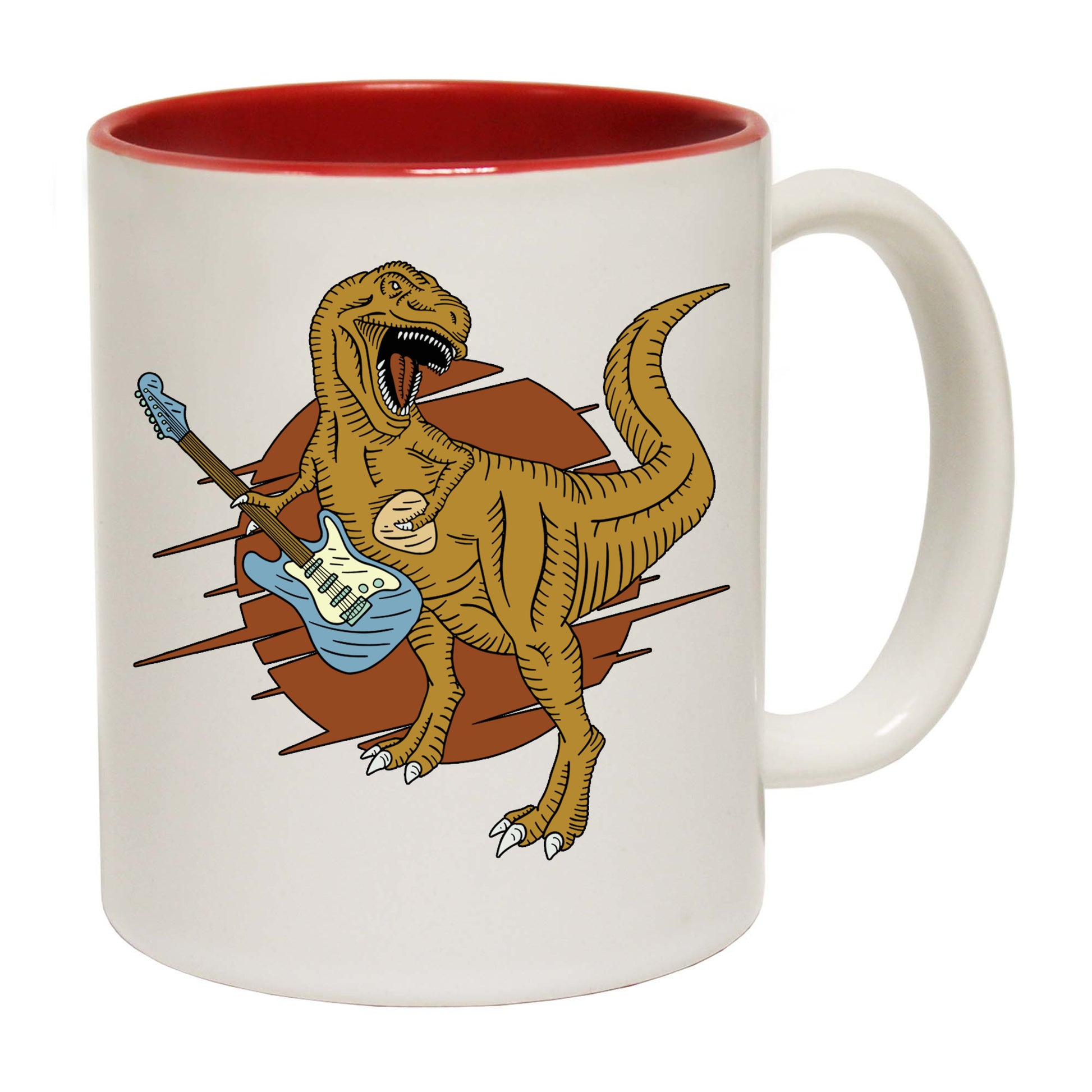 T Rex Dinosaur Guitar Music - Funny Coffee Mug