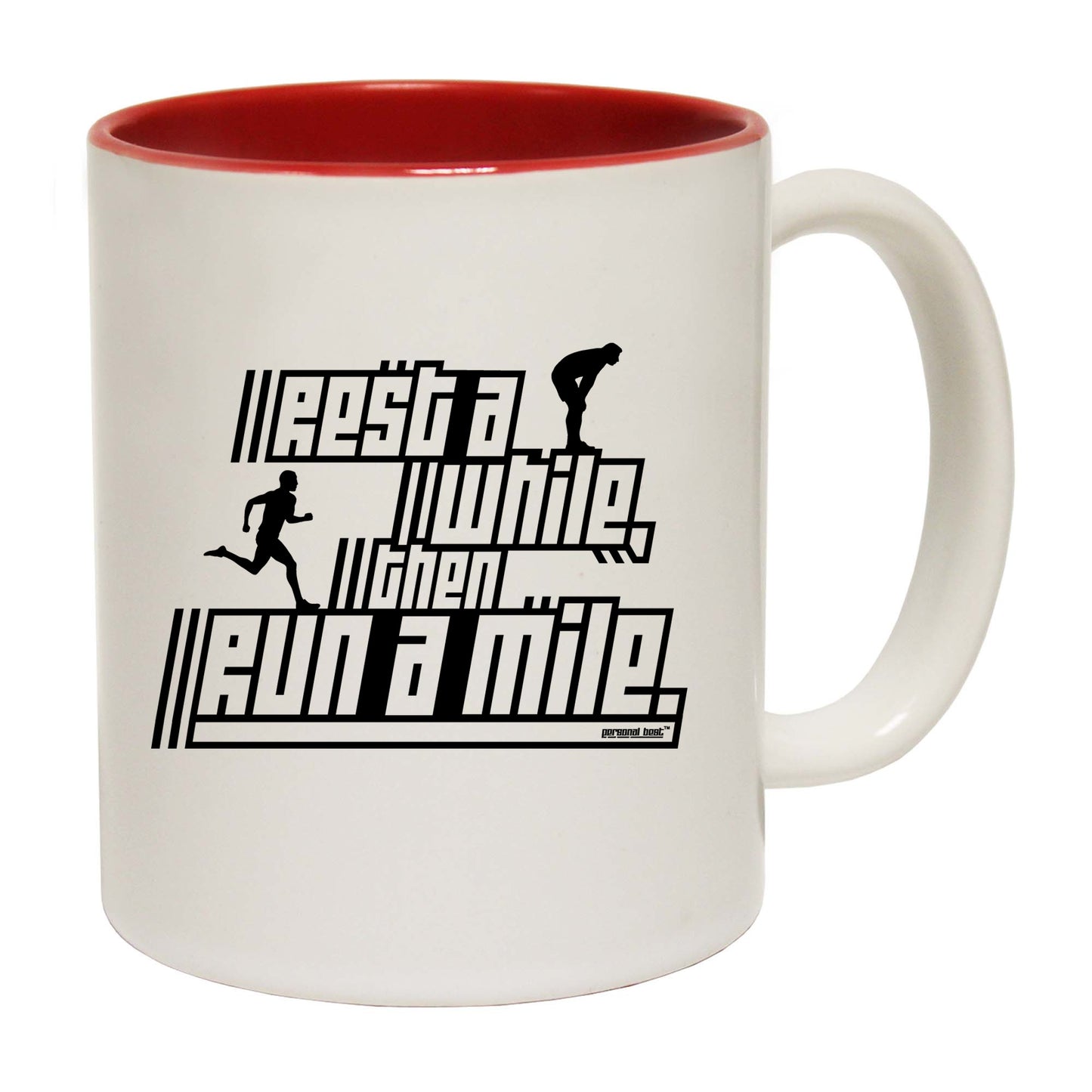 Rest A While Then Run A Mile Running - Funny Coffee Mug