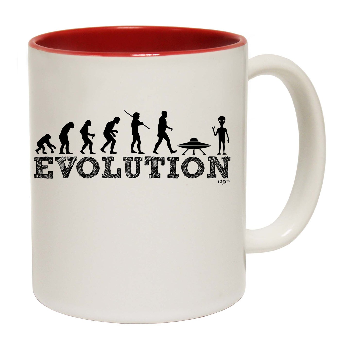 Evolution Ufo Alien - Funny Coffee Mug