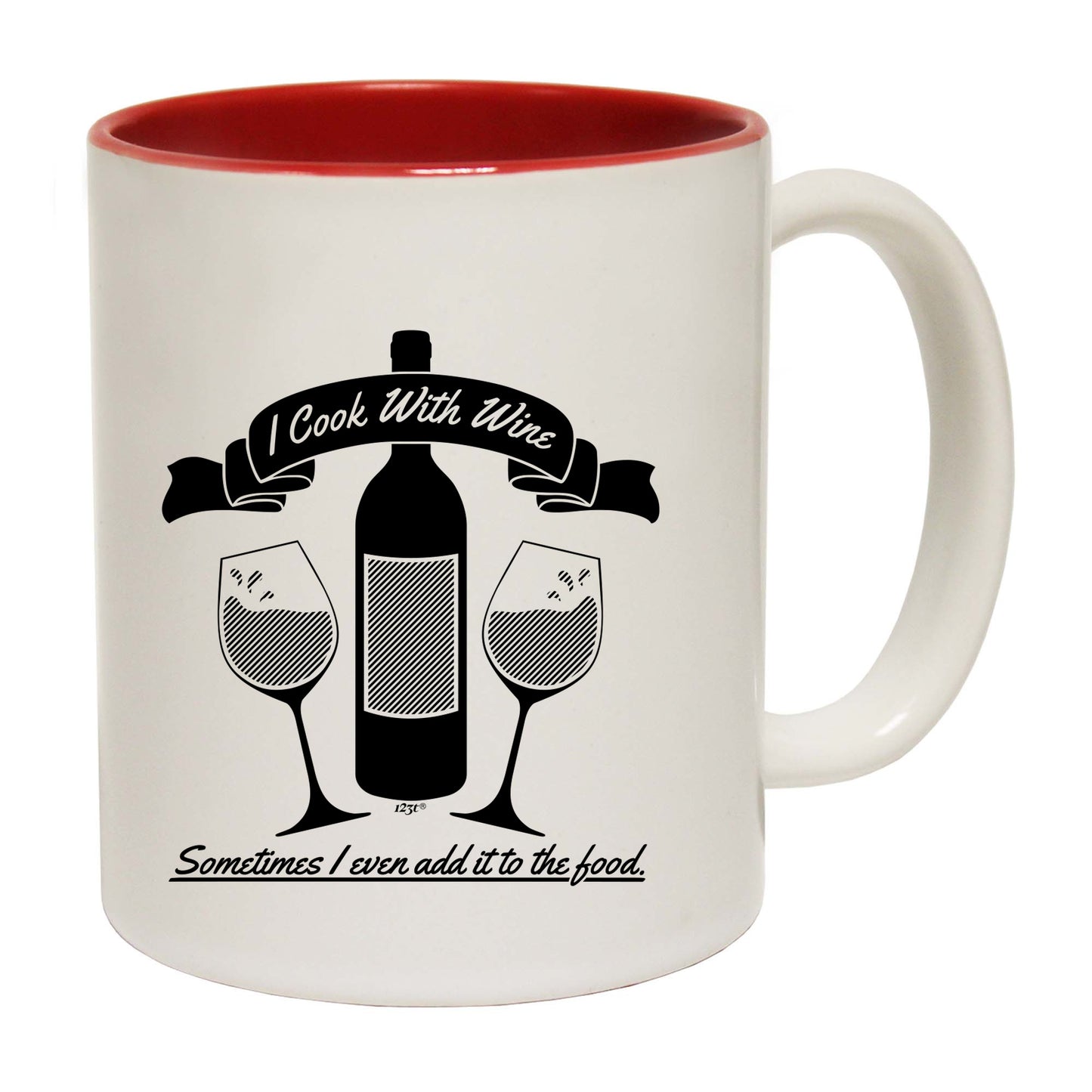 Cook With Wine - Funny Coffee Mug