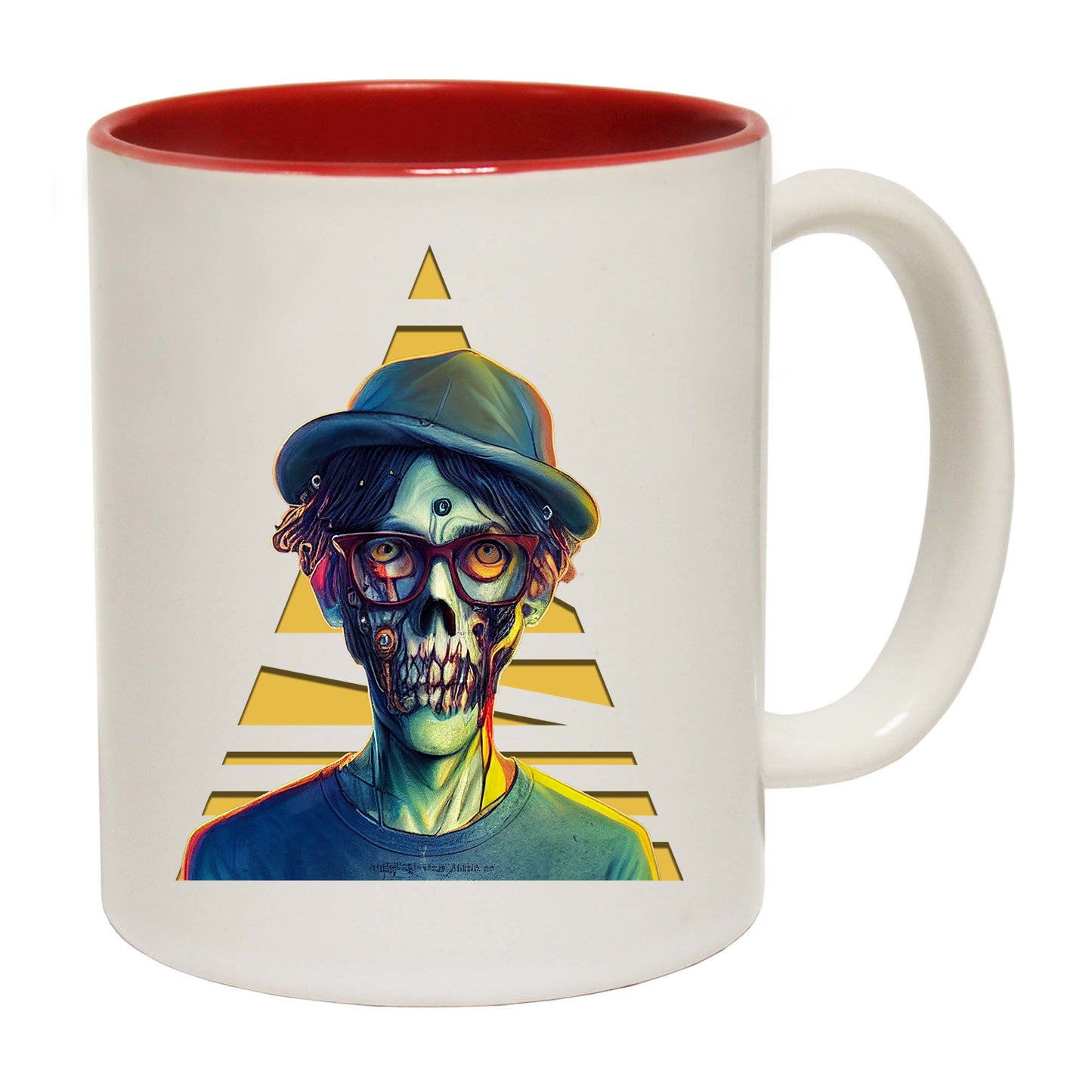 Zombies And Monsters Scary Halloween Triangle - Funny Coffee Mug